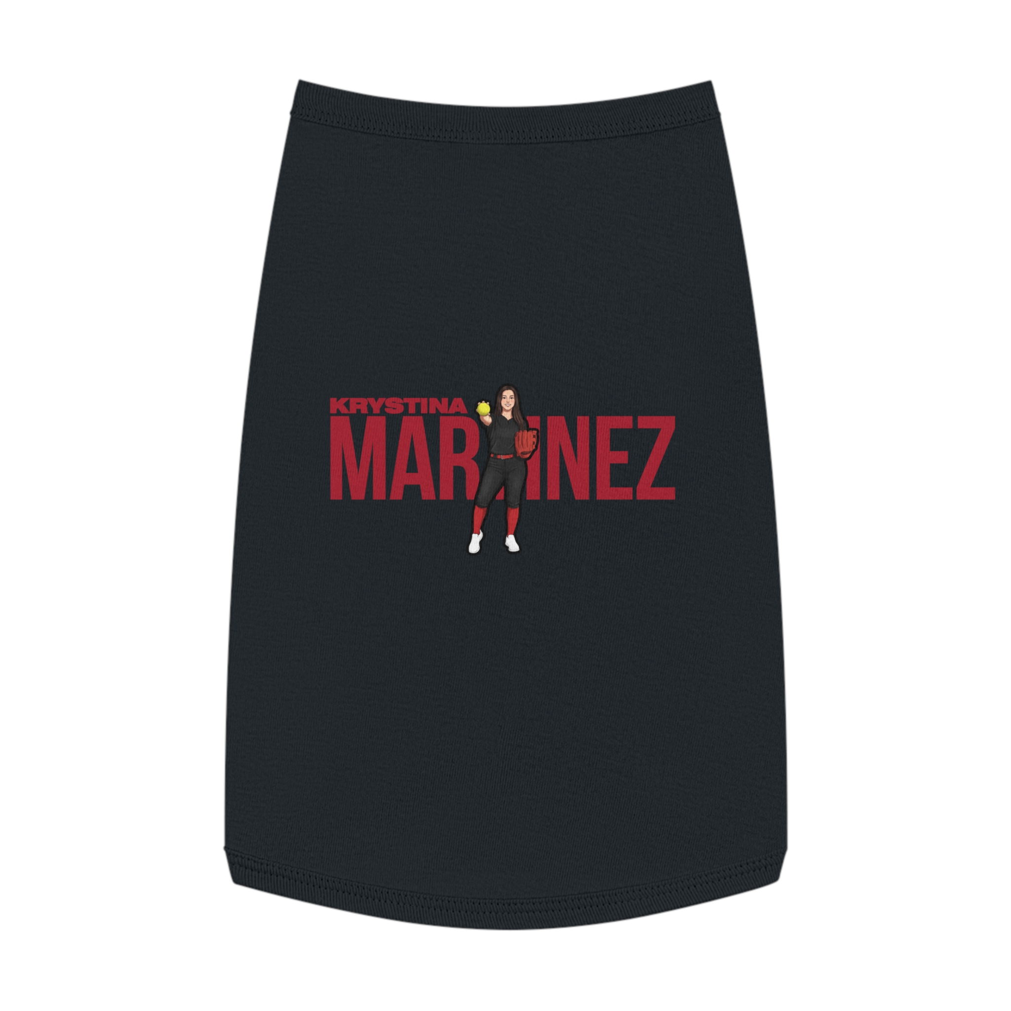 Pet Tank Top — character_player_name in Black