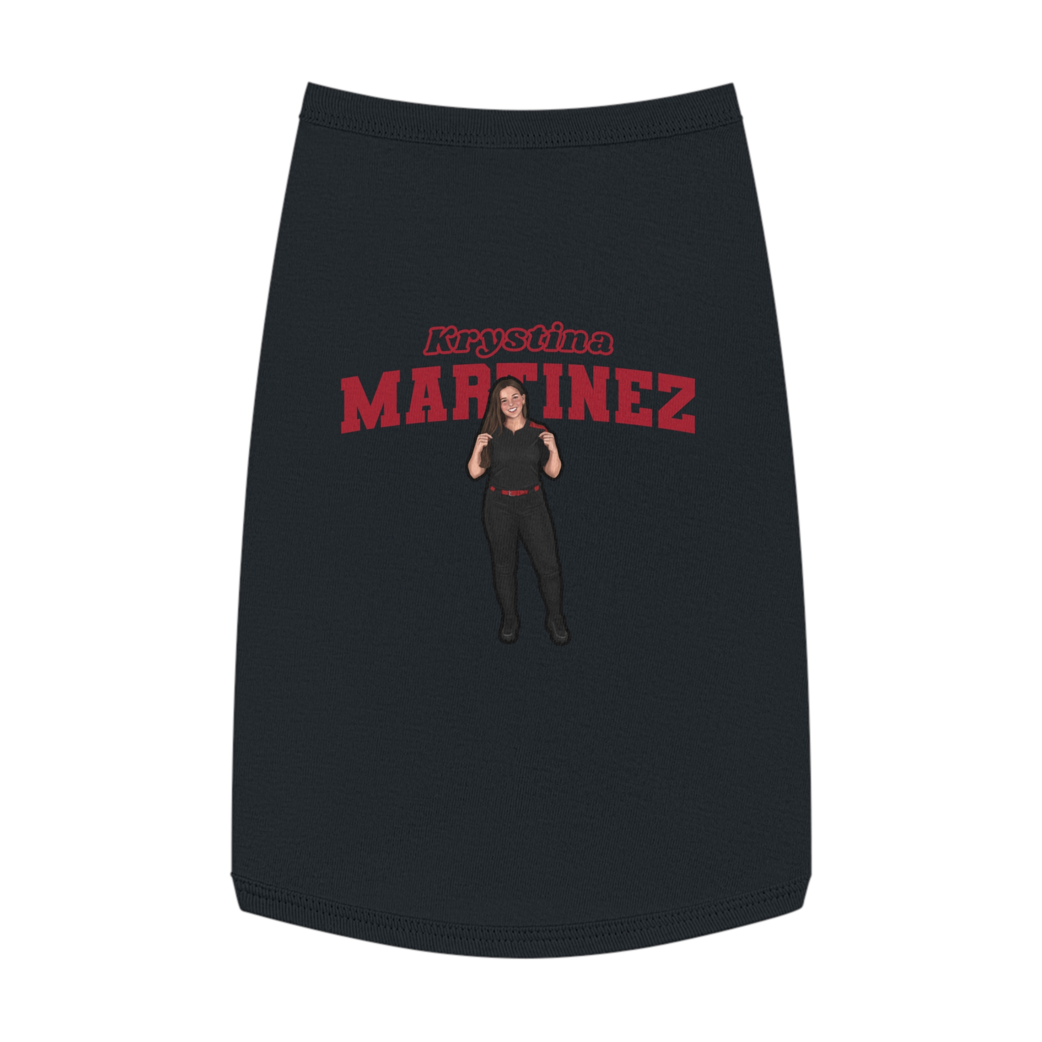 Pet Tank Top — character_name_arch in White