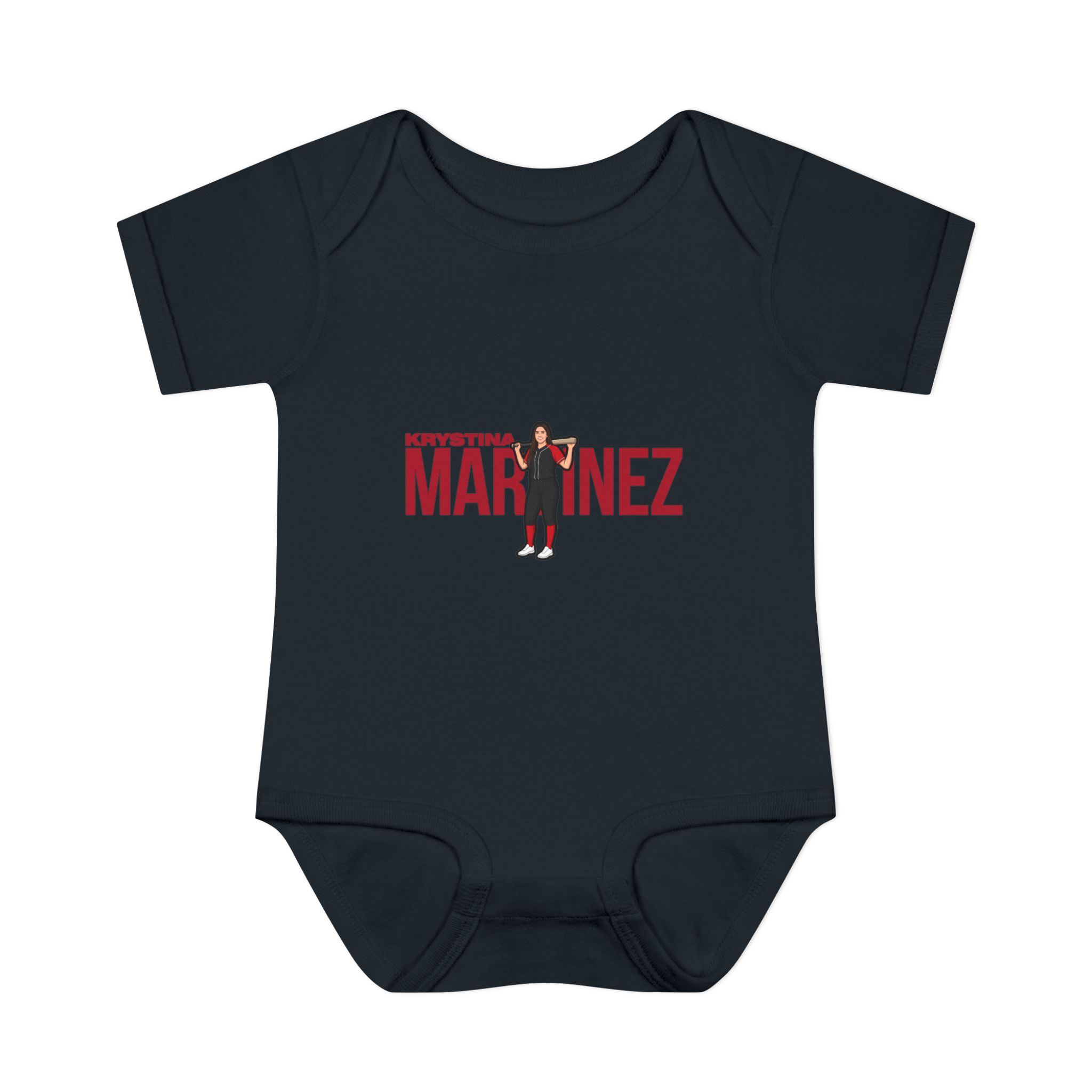 Baby Onesie — character_player_name in Black