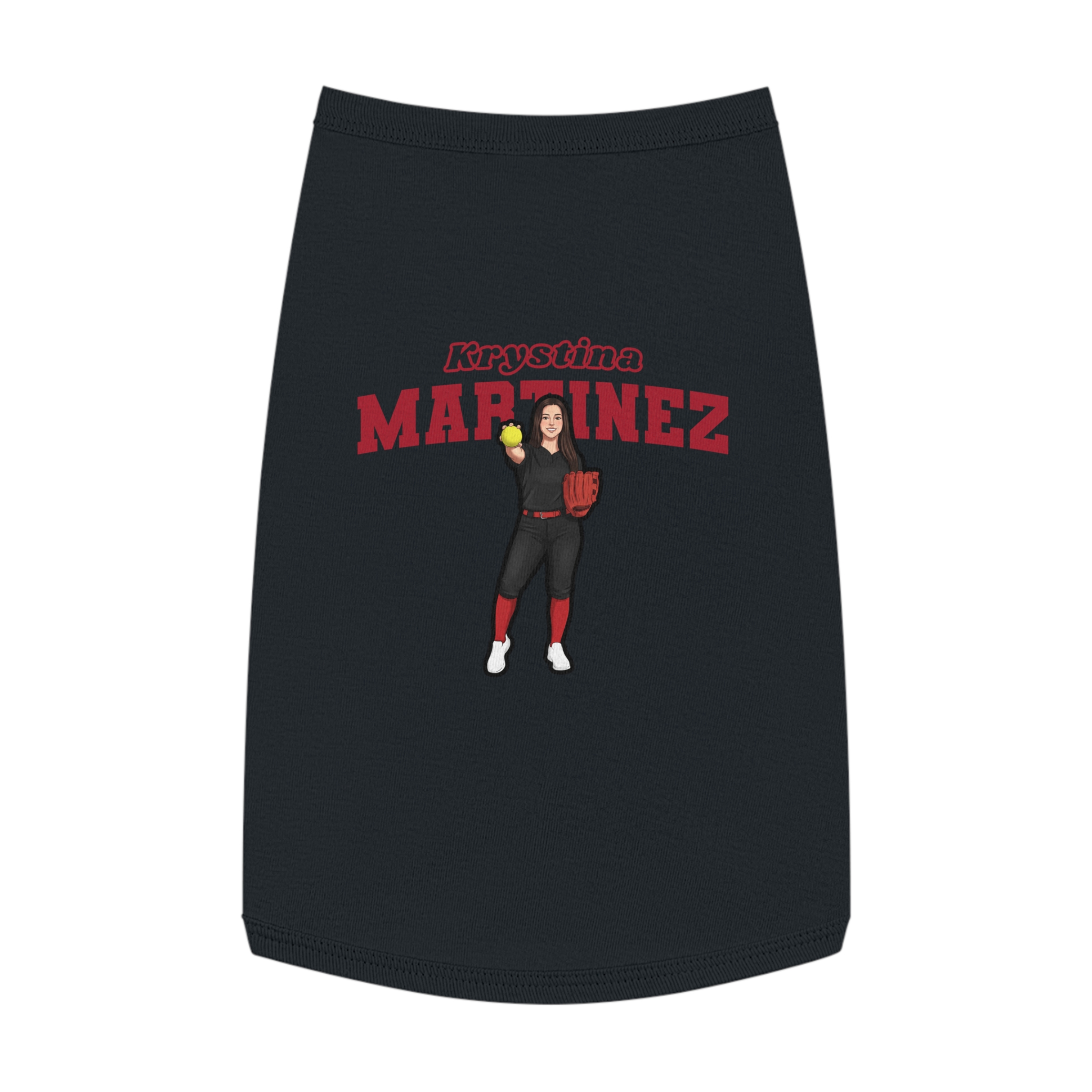 Pet Tank Top — character_name_arch in Black