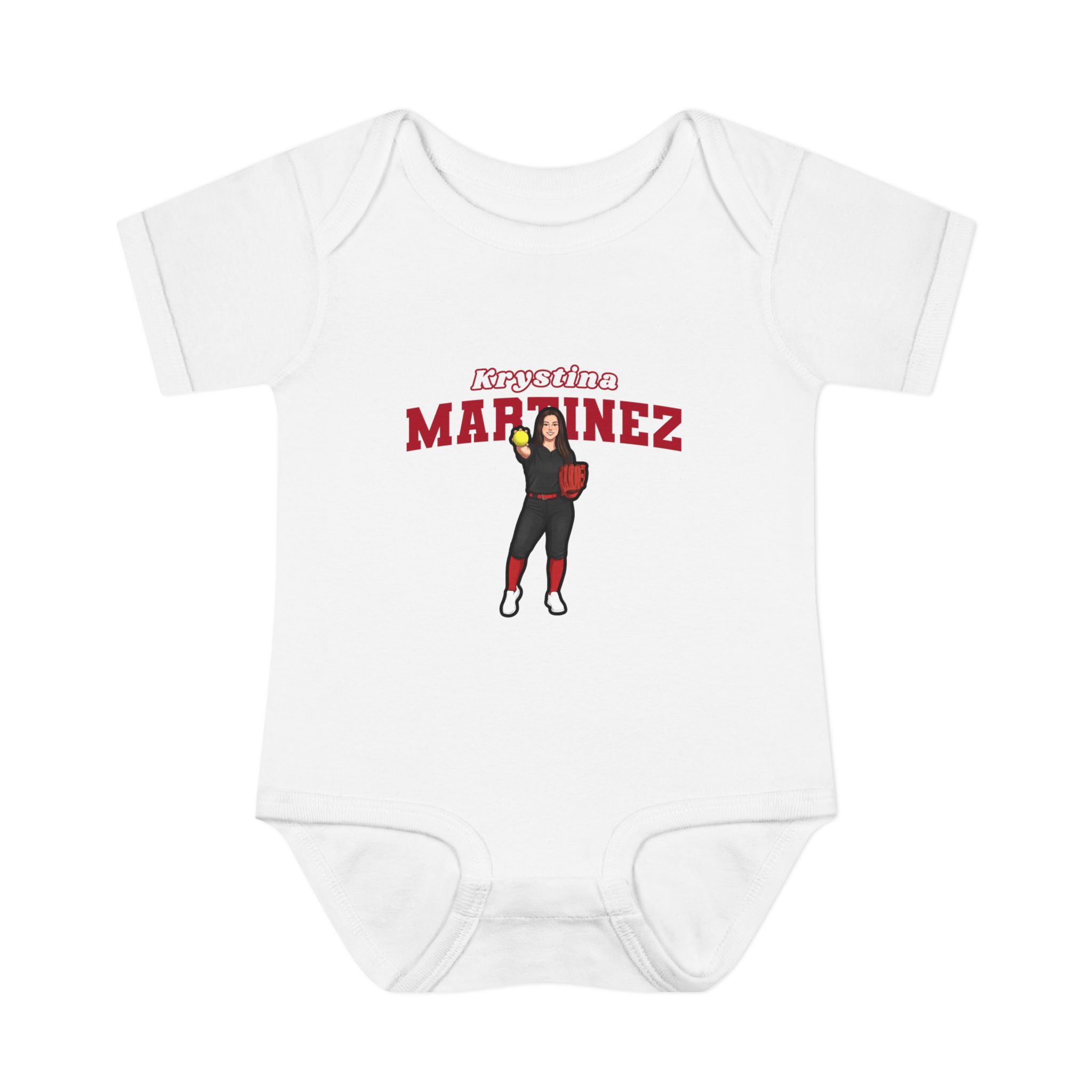 Baby Onesie — character_name_arch in White
