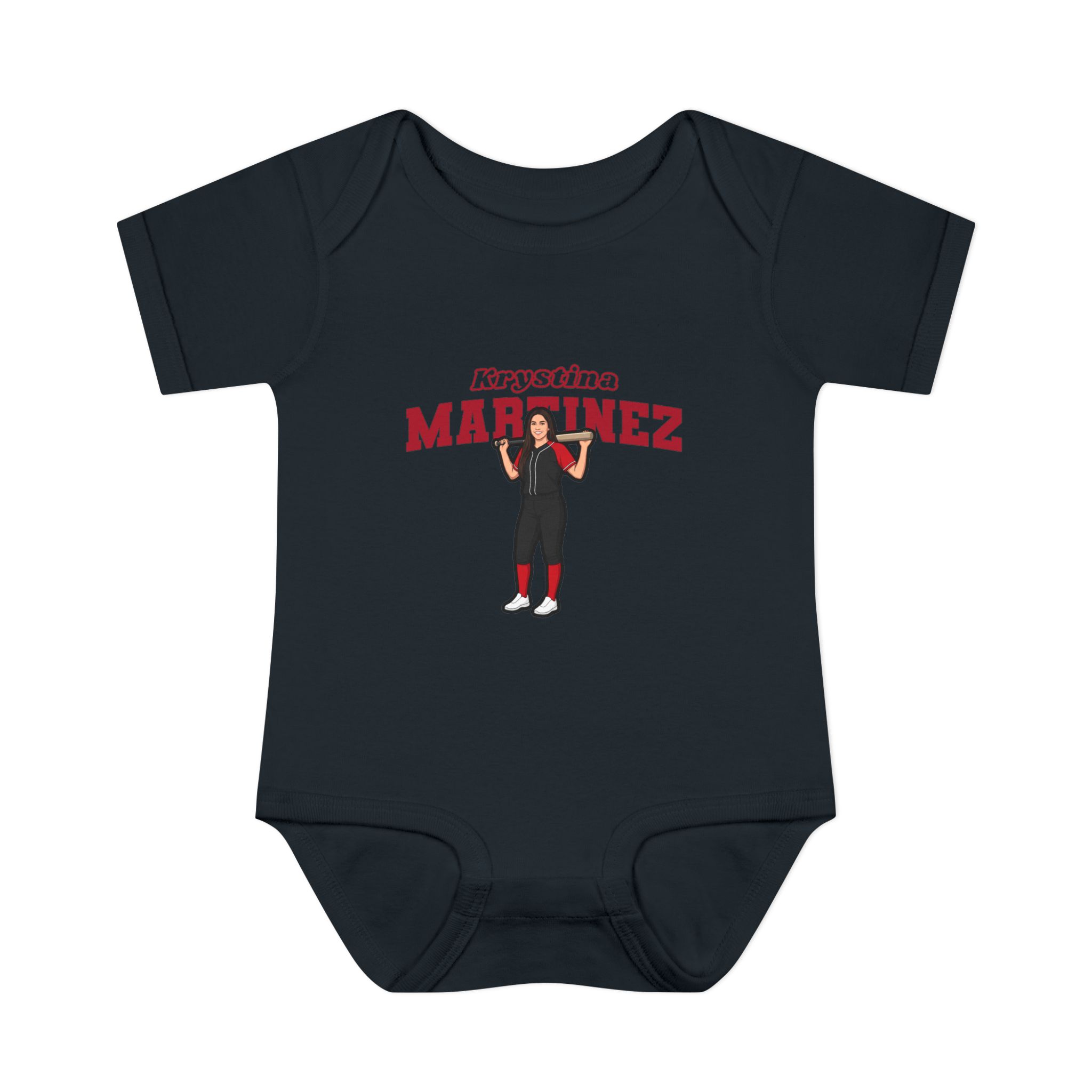Baby Onesie — character_name_arch in Black