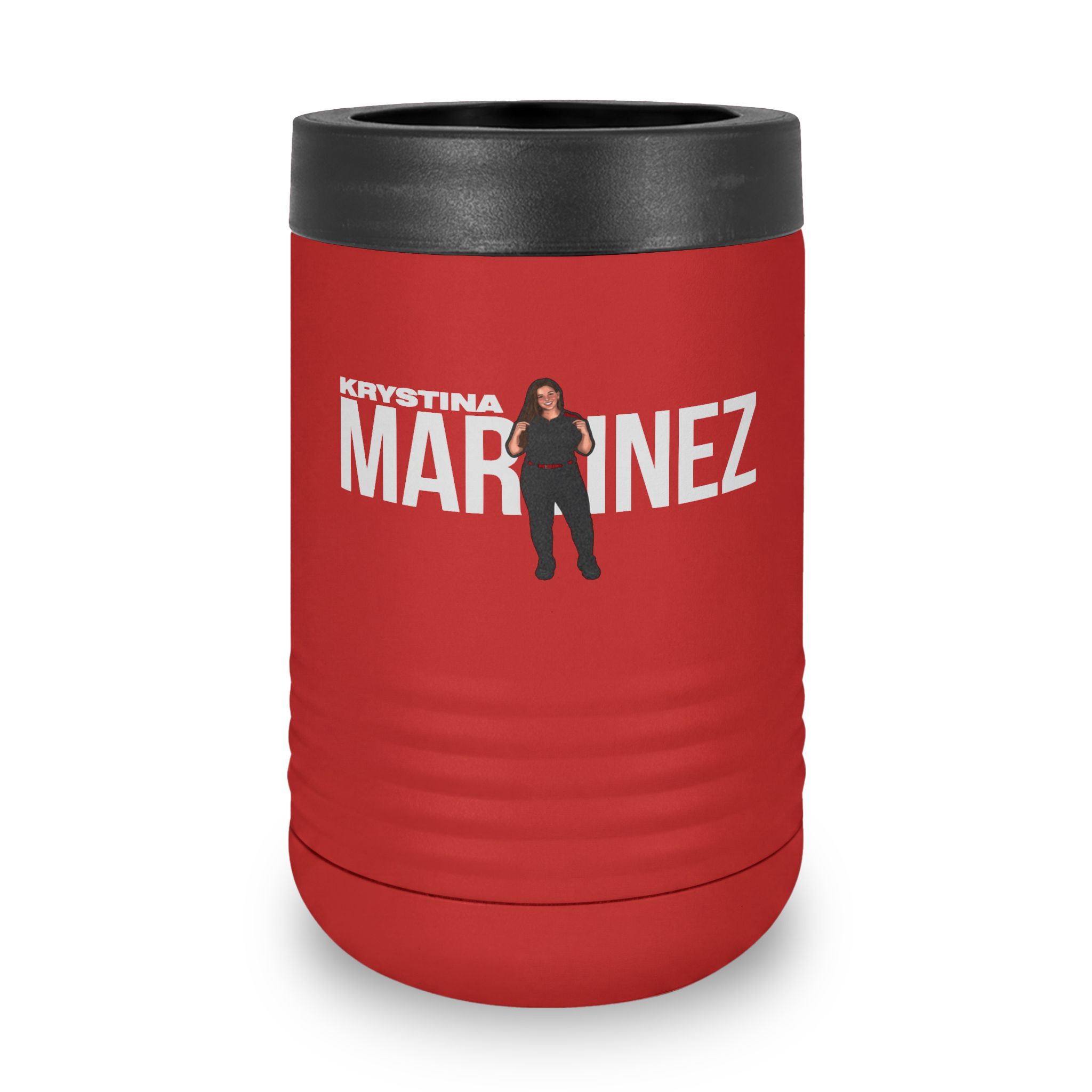 Stainless Can Cooler — character_player_name in Red