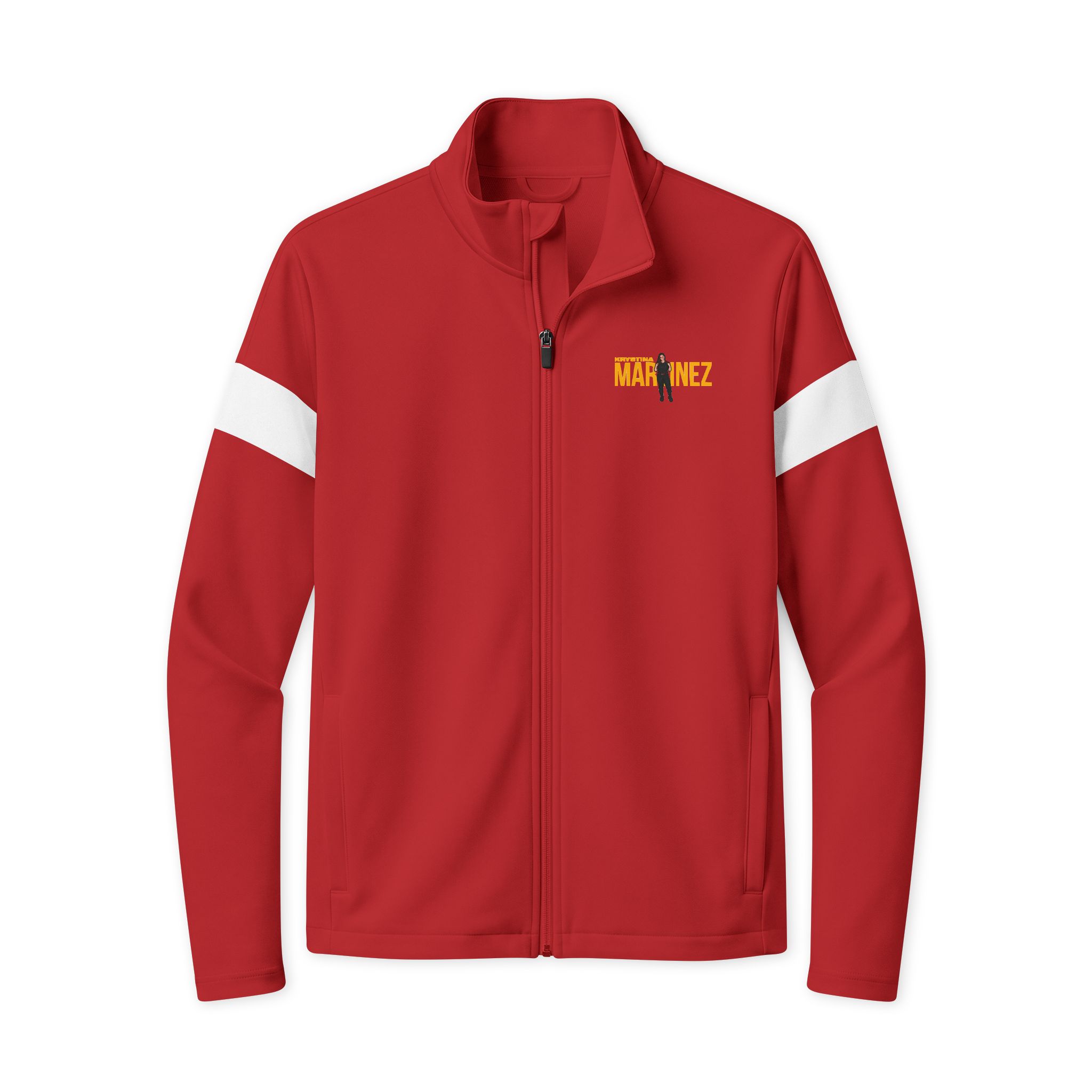 Travel Full-Zip Jacket — character_player_name in Deep Red/ White