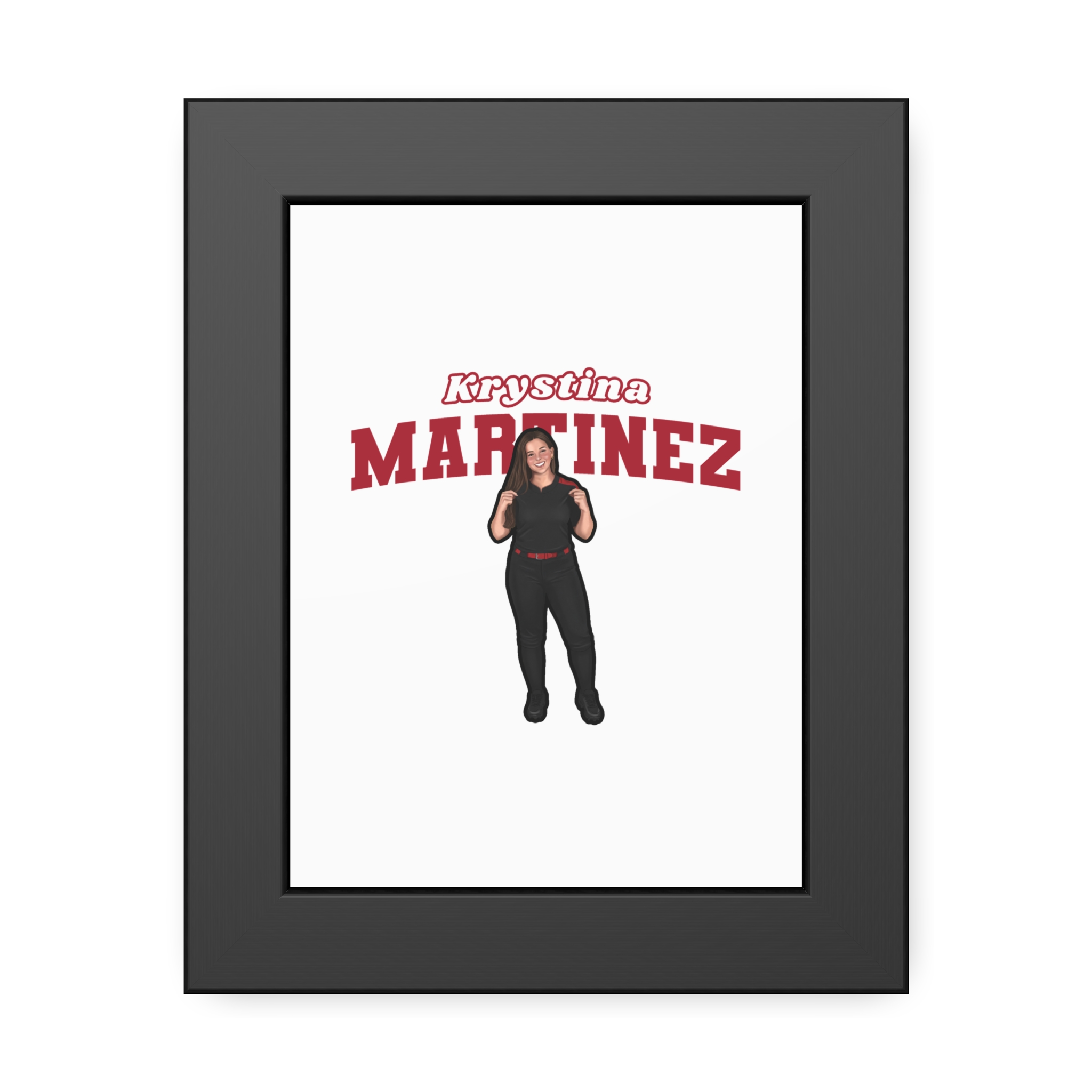 Framed Poster — character_name_arch in Black