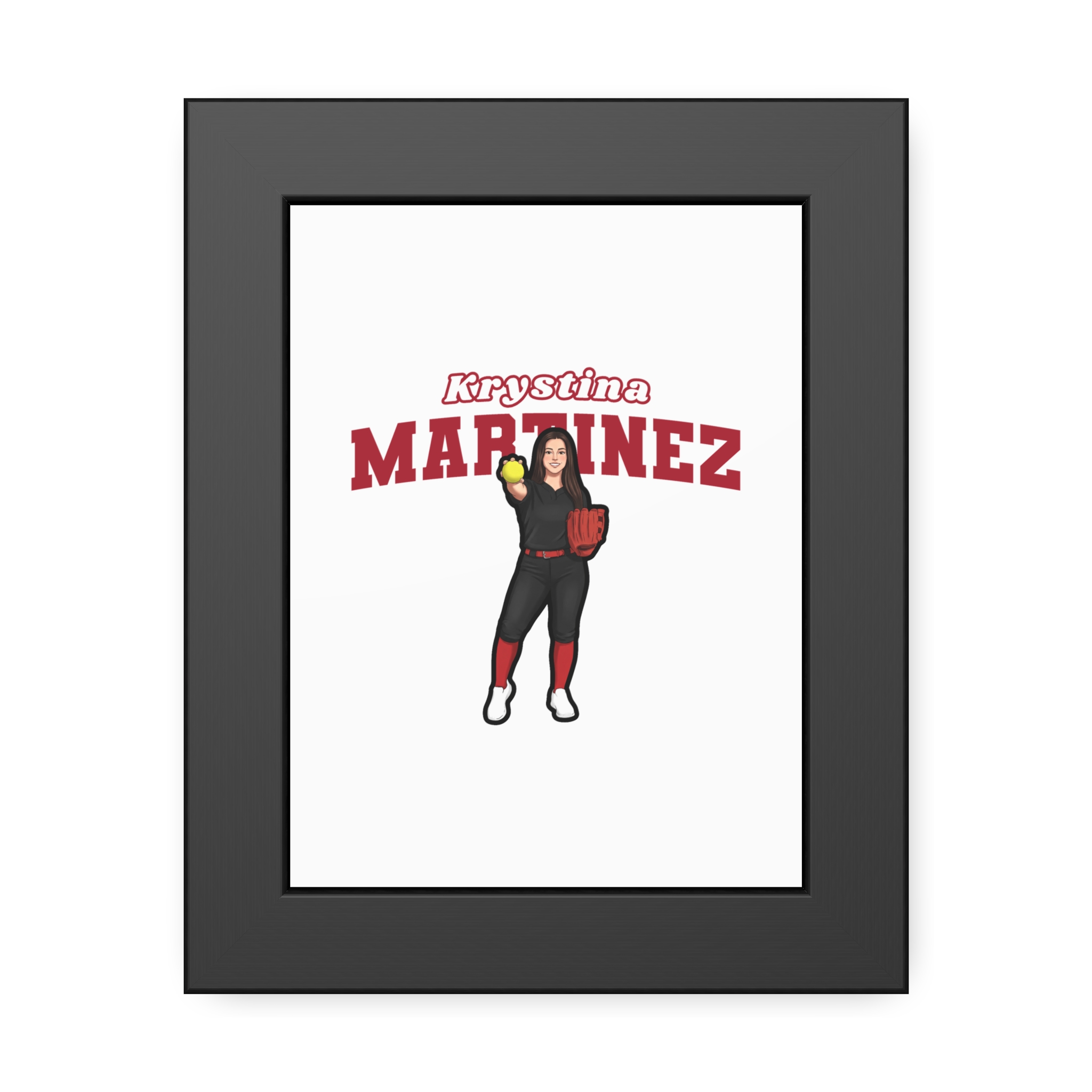 Framed Poster — character_name_arch in Black