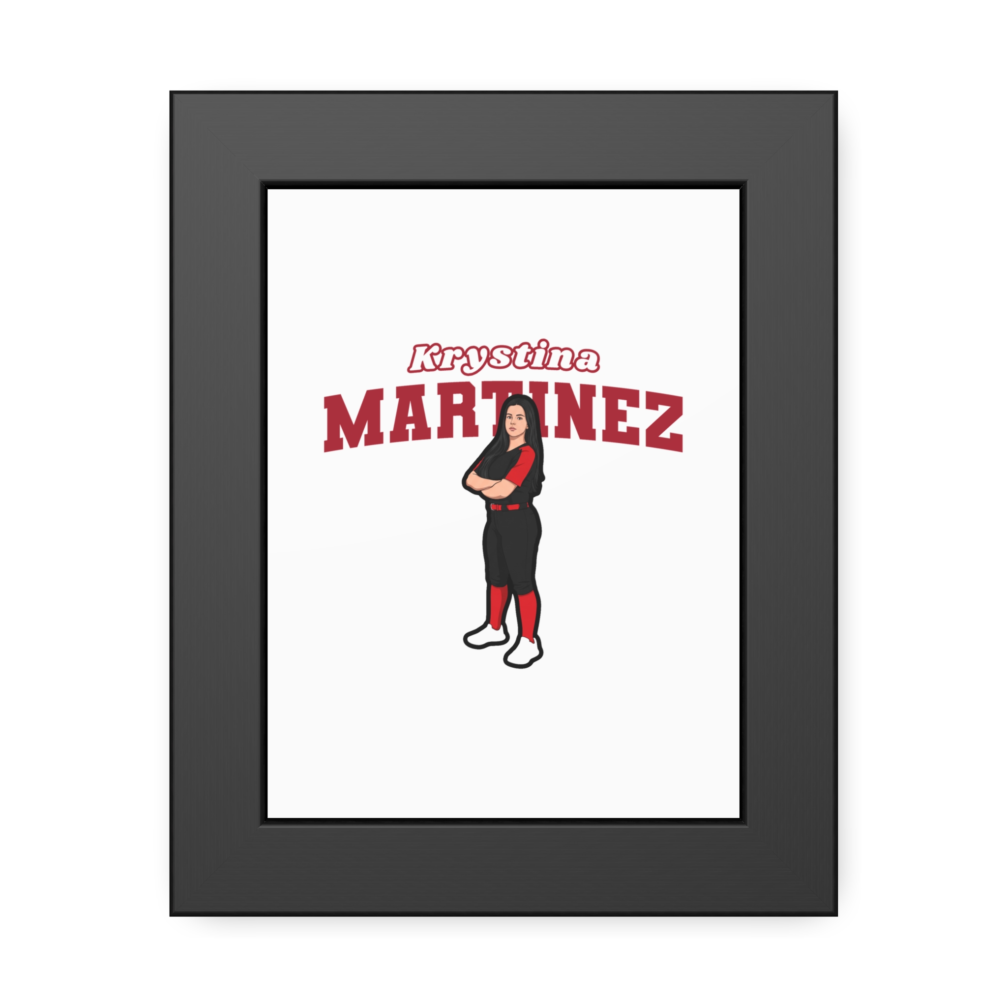 Framed Poster — character_name_arch in Black