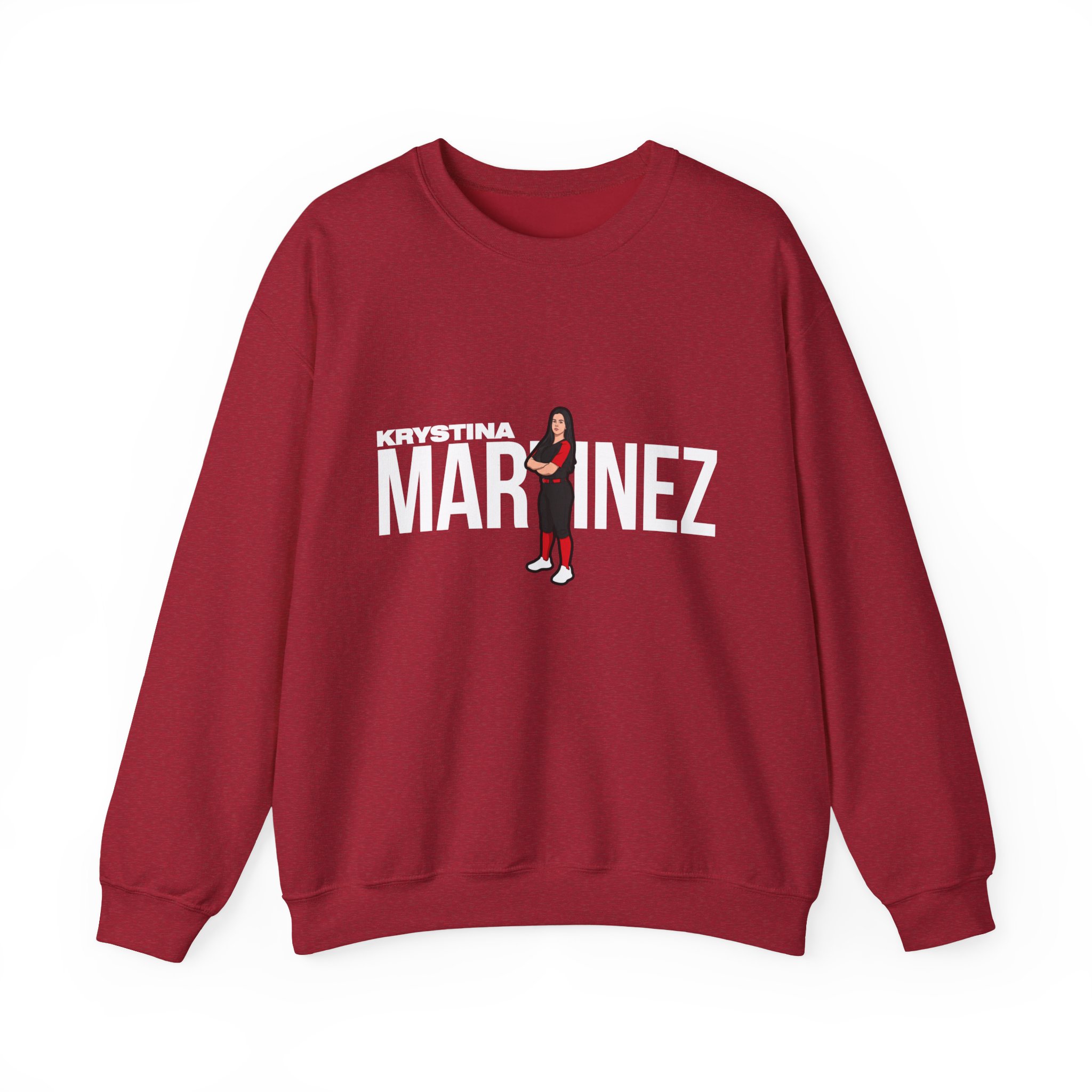 Crewneck Sweatshirt — character_player_name in Red