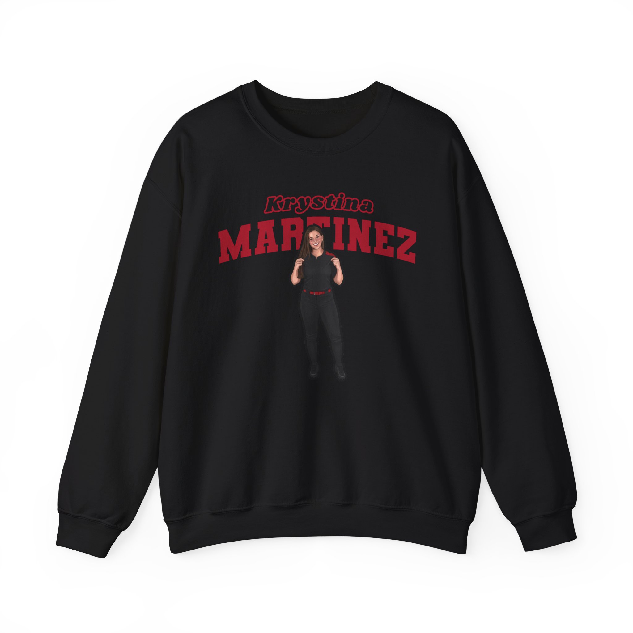 Crewneck Sweatshirt — character_name_arch in Black