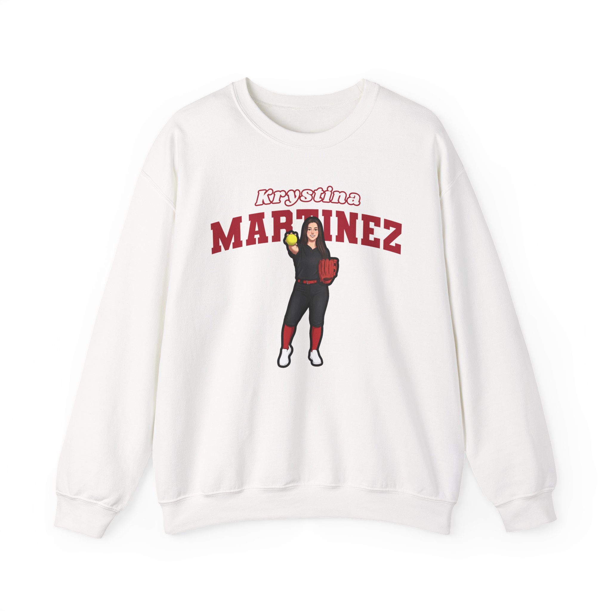 Crewneck Sweatshirt — character_name_arch in White