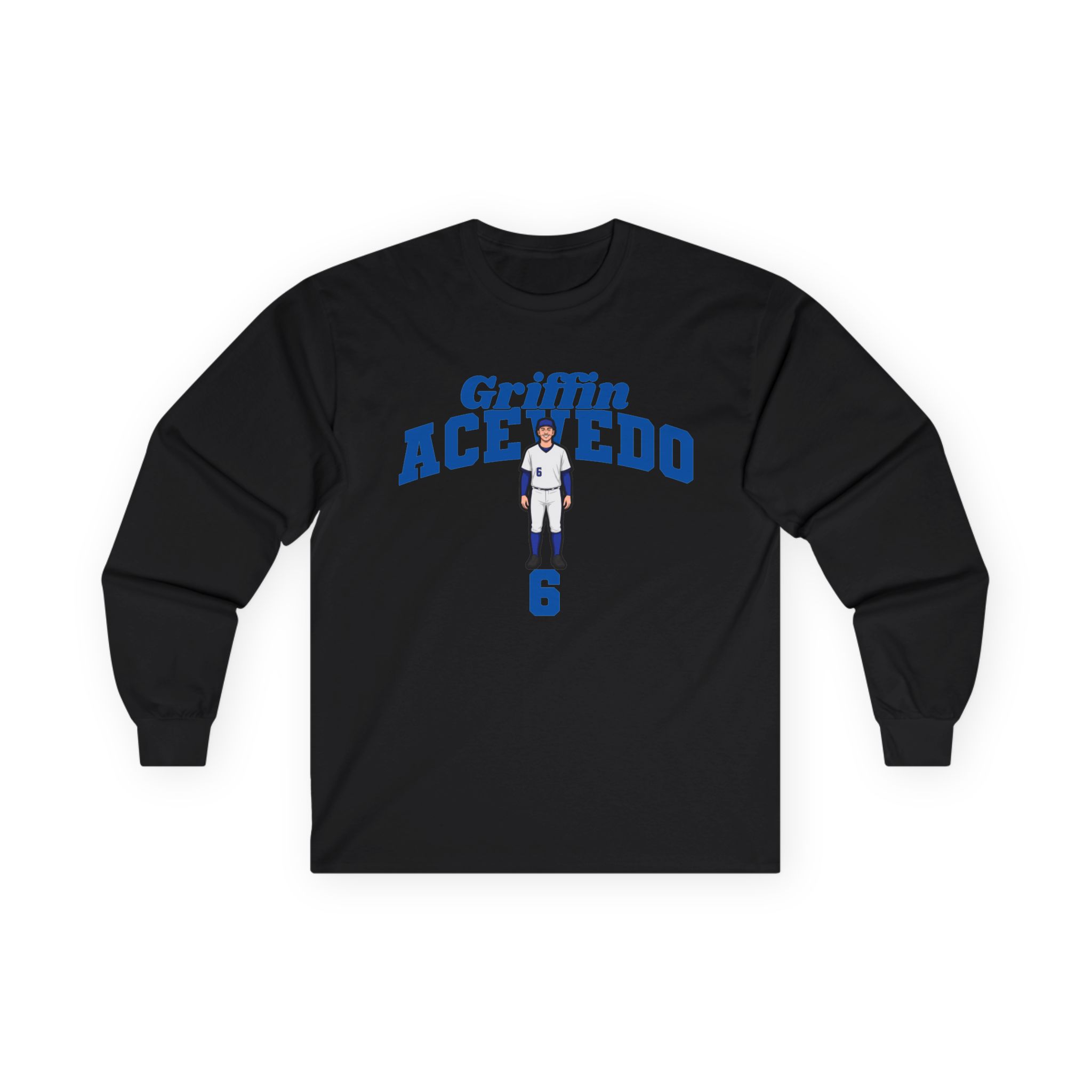Long Sleeve Tee — character_signature_arch in Black
