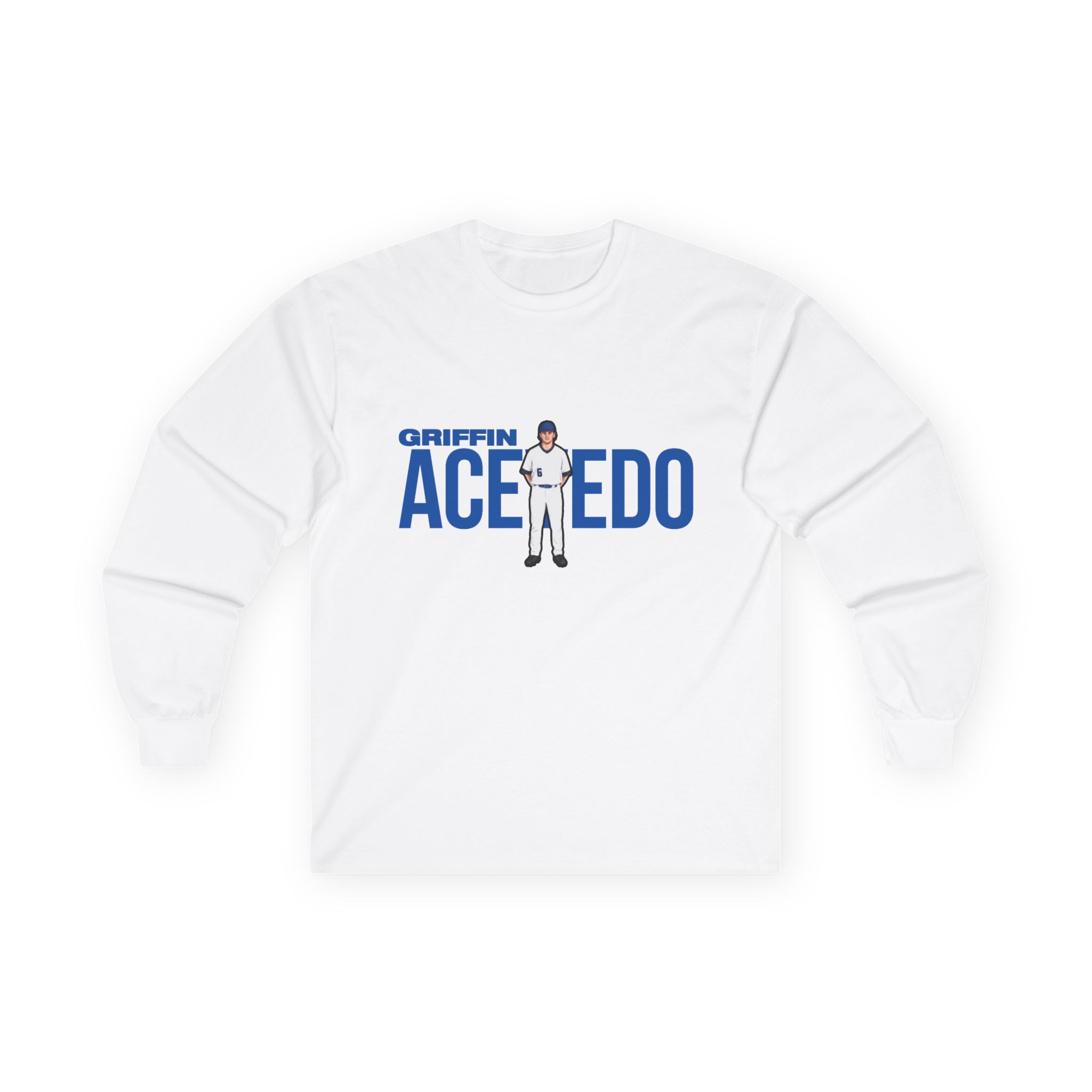 Long Sleeve Tee — character_player_name in White