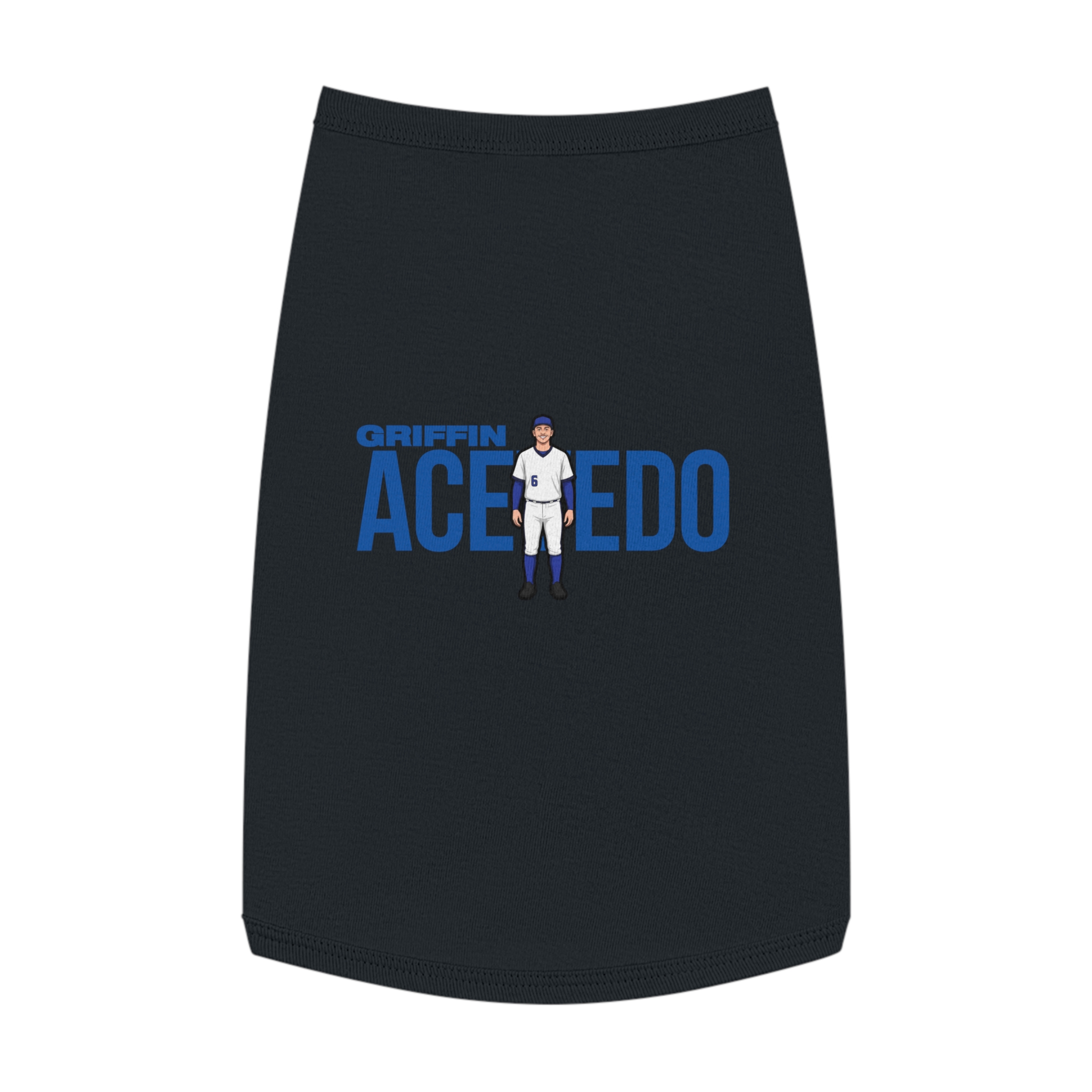 Pet Tank Top — character_player_name in Black