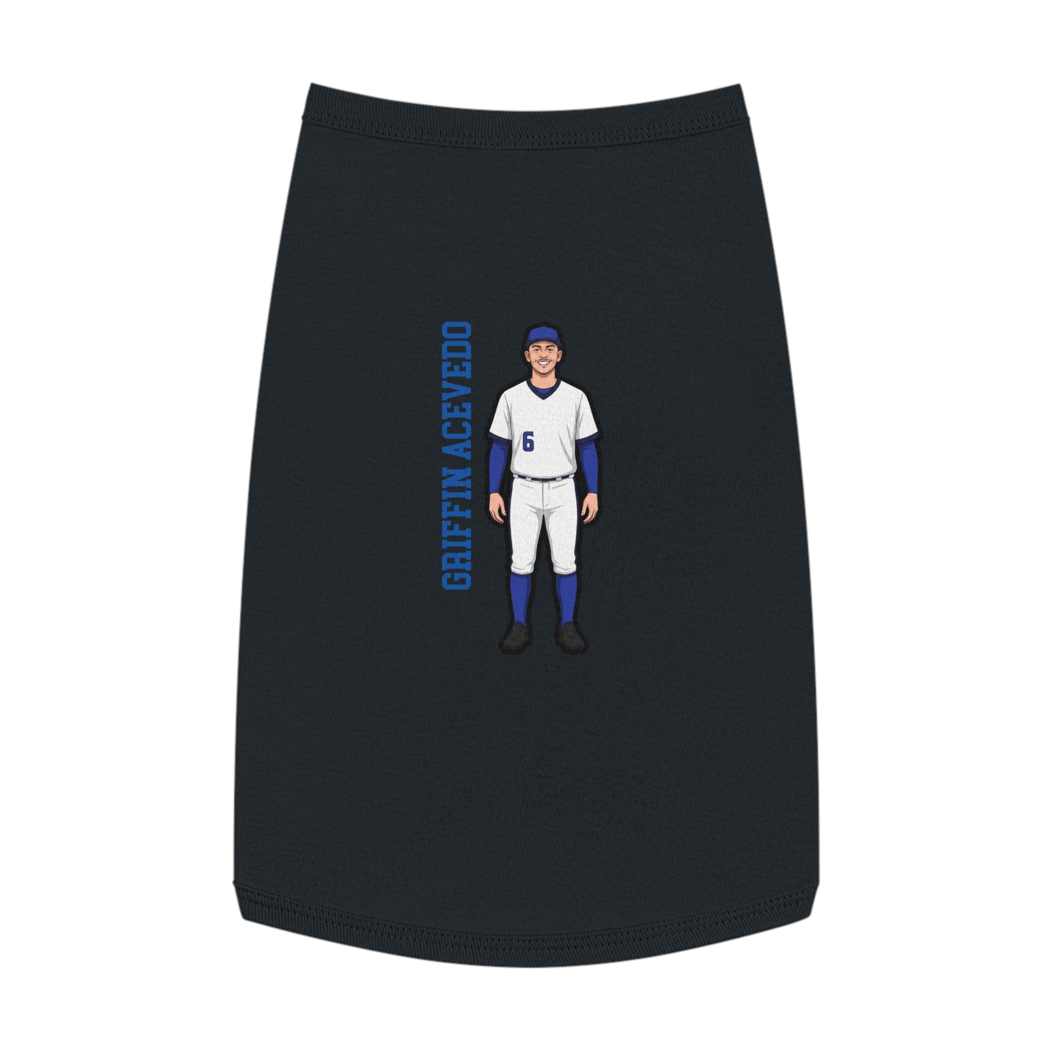Pet Tank Top — character_name_vertical in Black