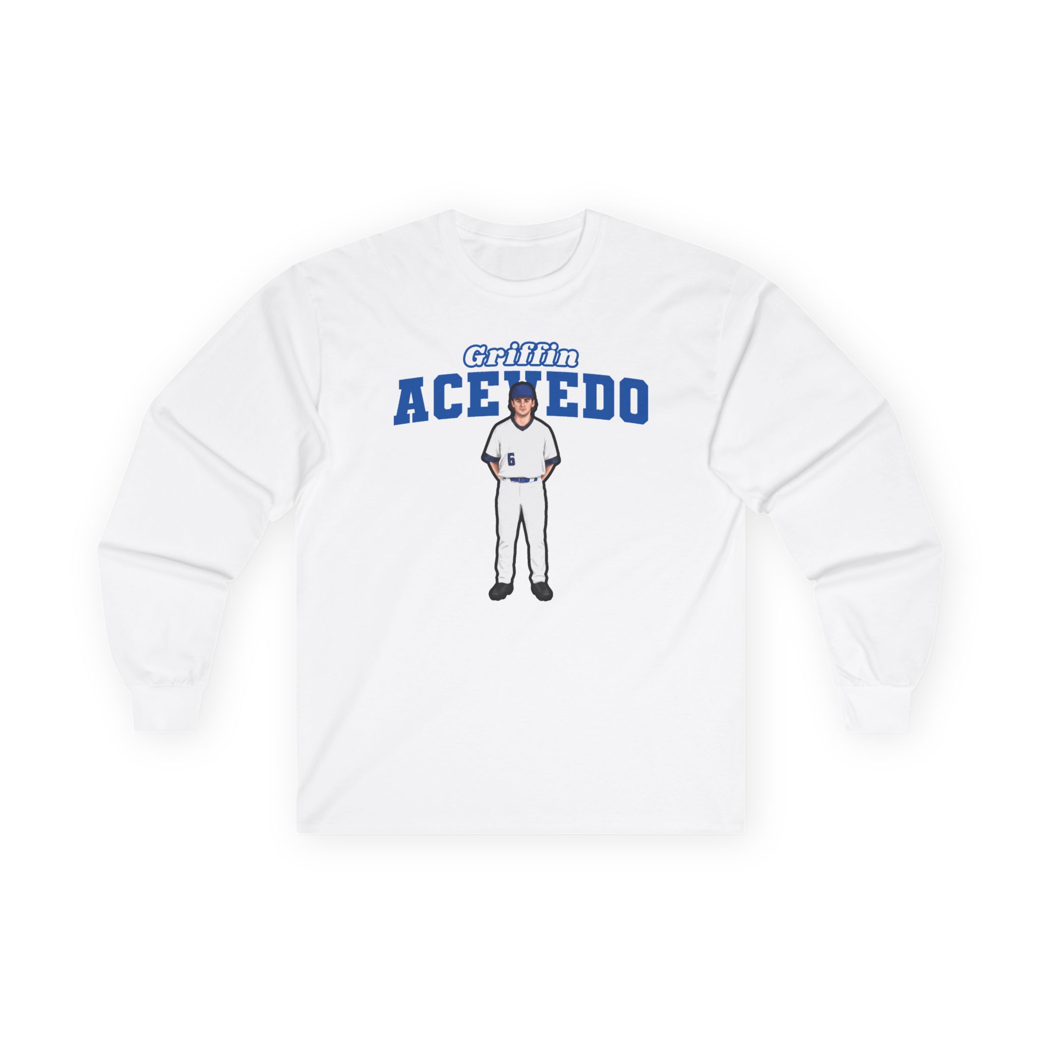 Long Sleeve Tee — character_name_arch in White