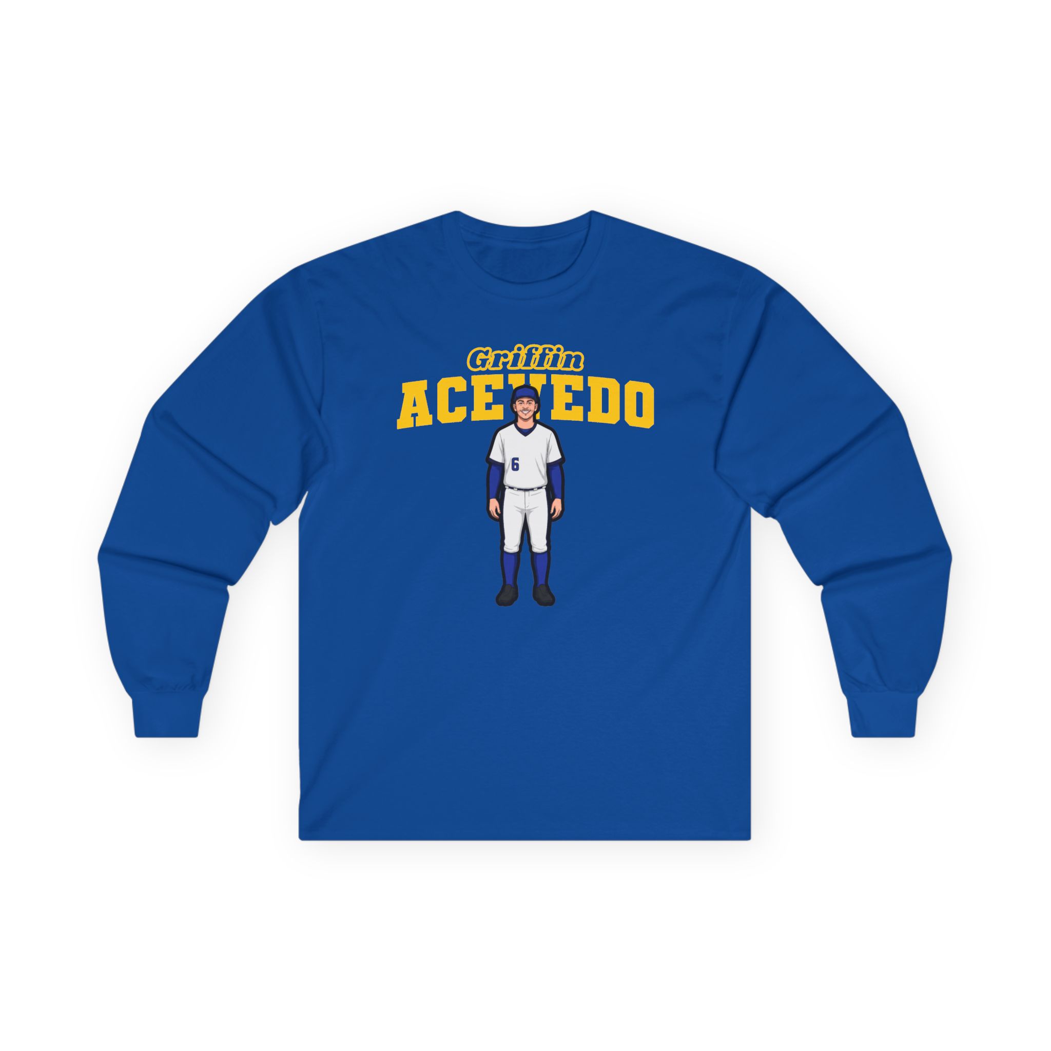Long Sleeve Tee — character_name_arch in Royal