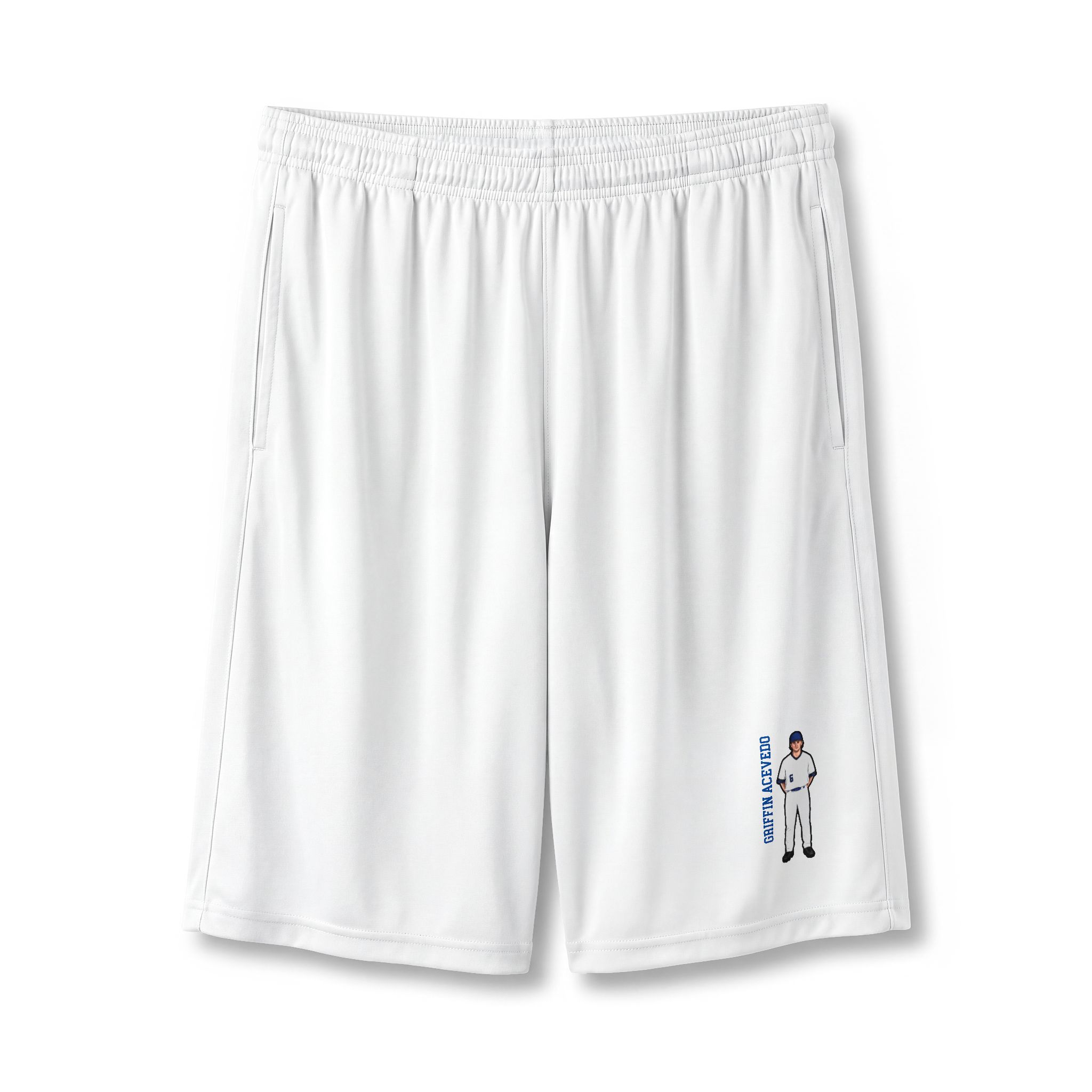 Shorts — character_name_vertical in White
