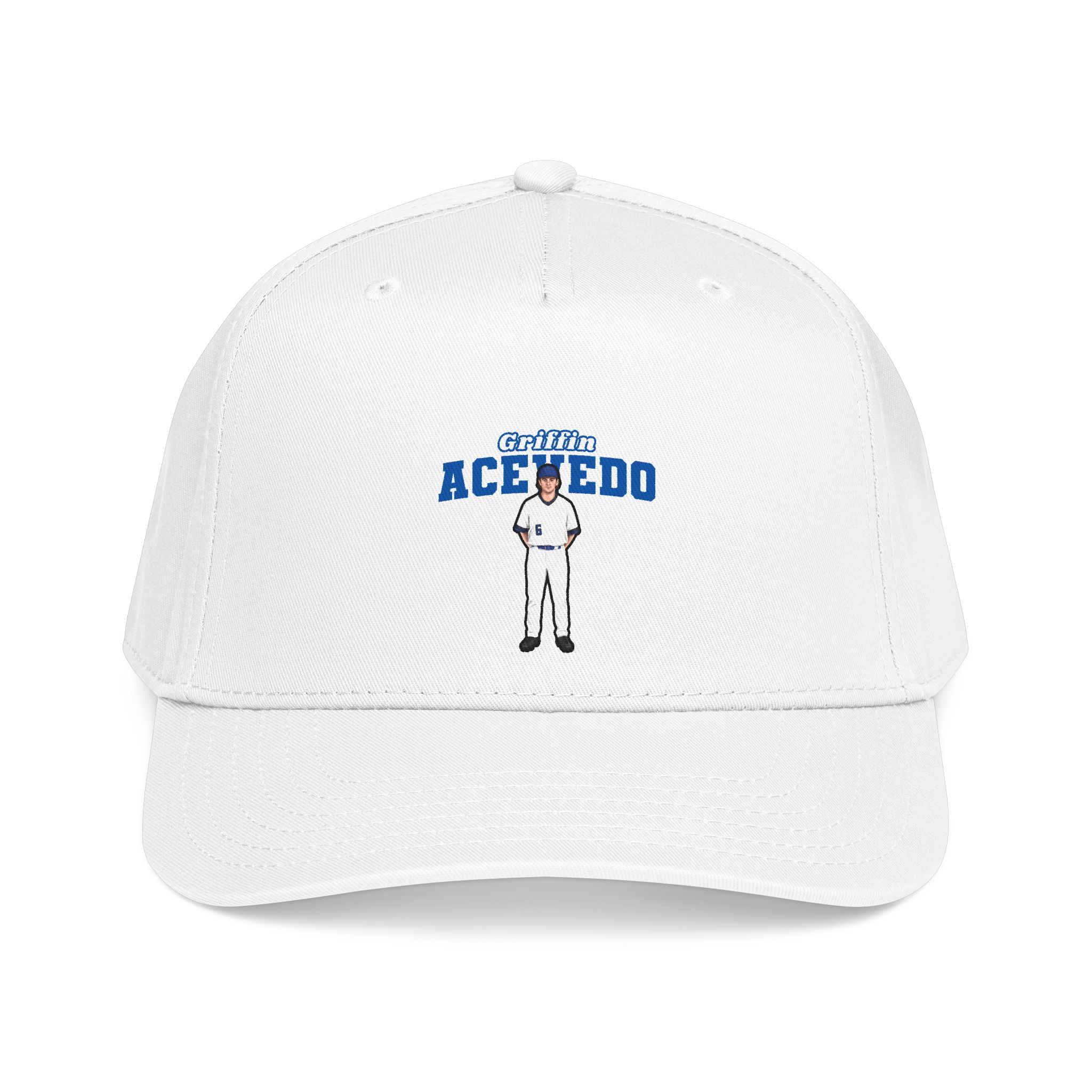 Baseball Cap — character_name_arch in White