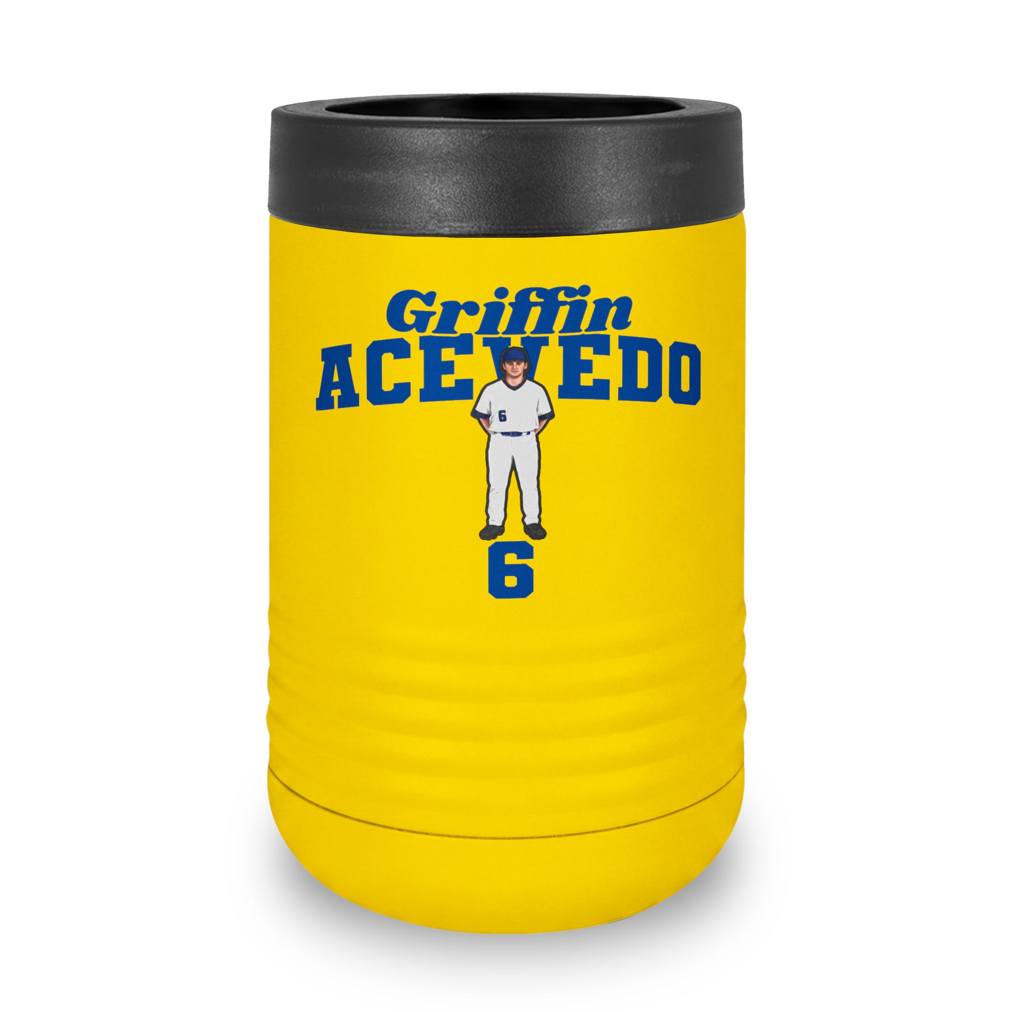 Stainless Can Cooler — character_signature_arch in Yellow