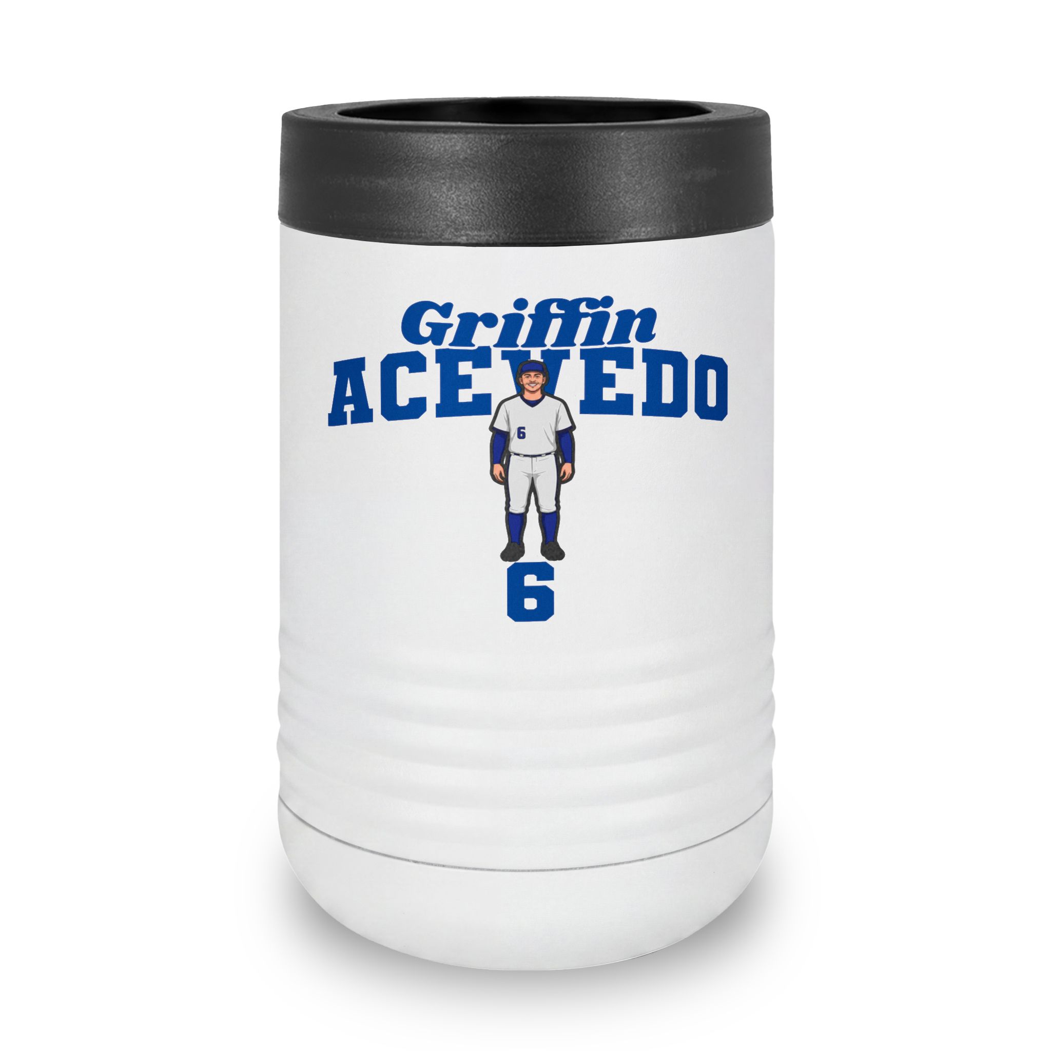 Stainless Can Cooler — character_signature_arch in White