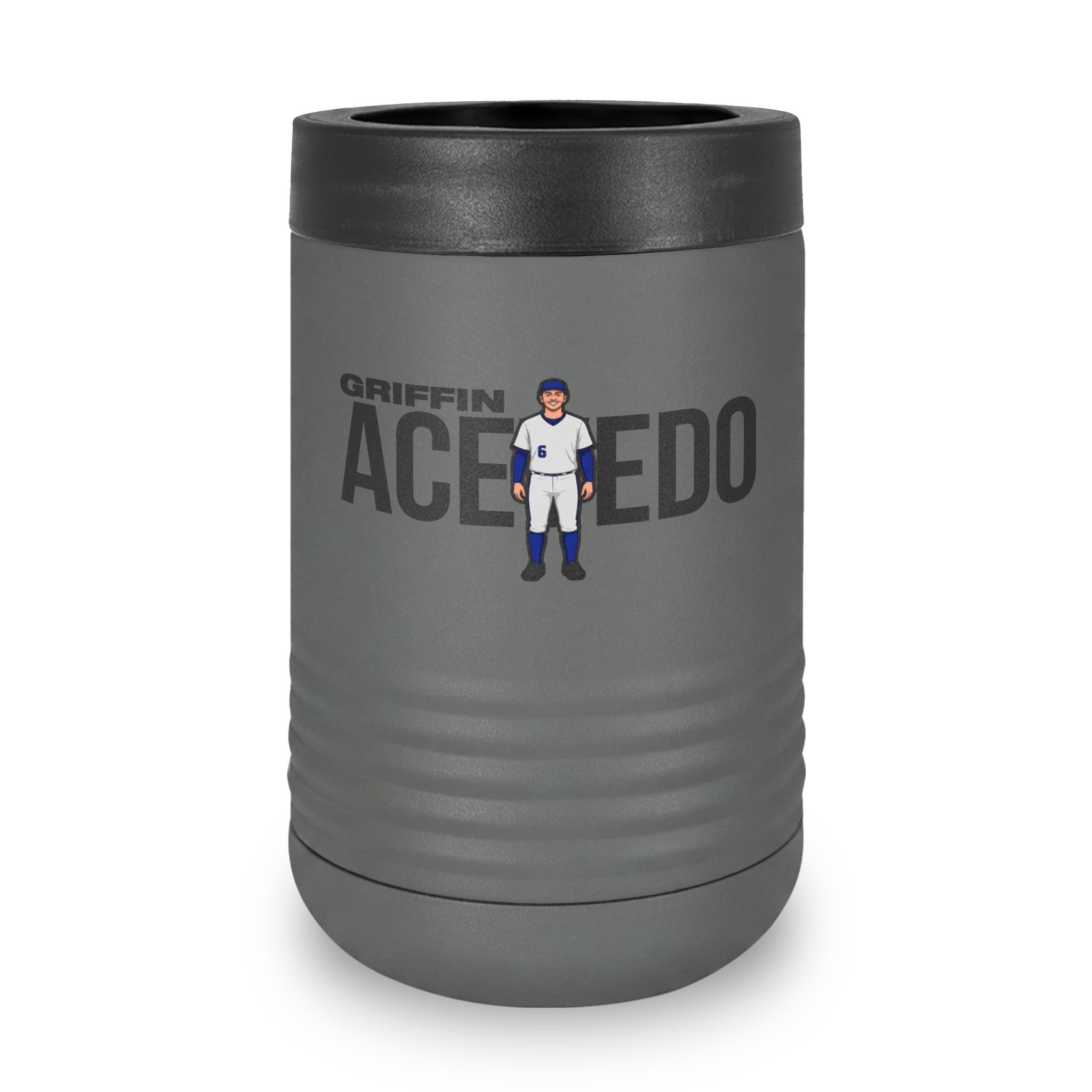 Stainless Can Cooler — character_player_name in Grey