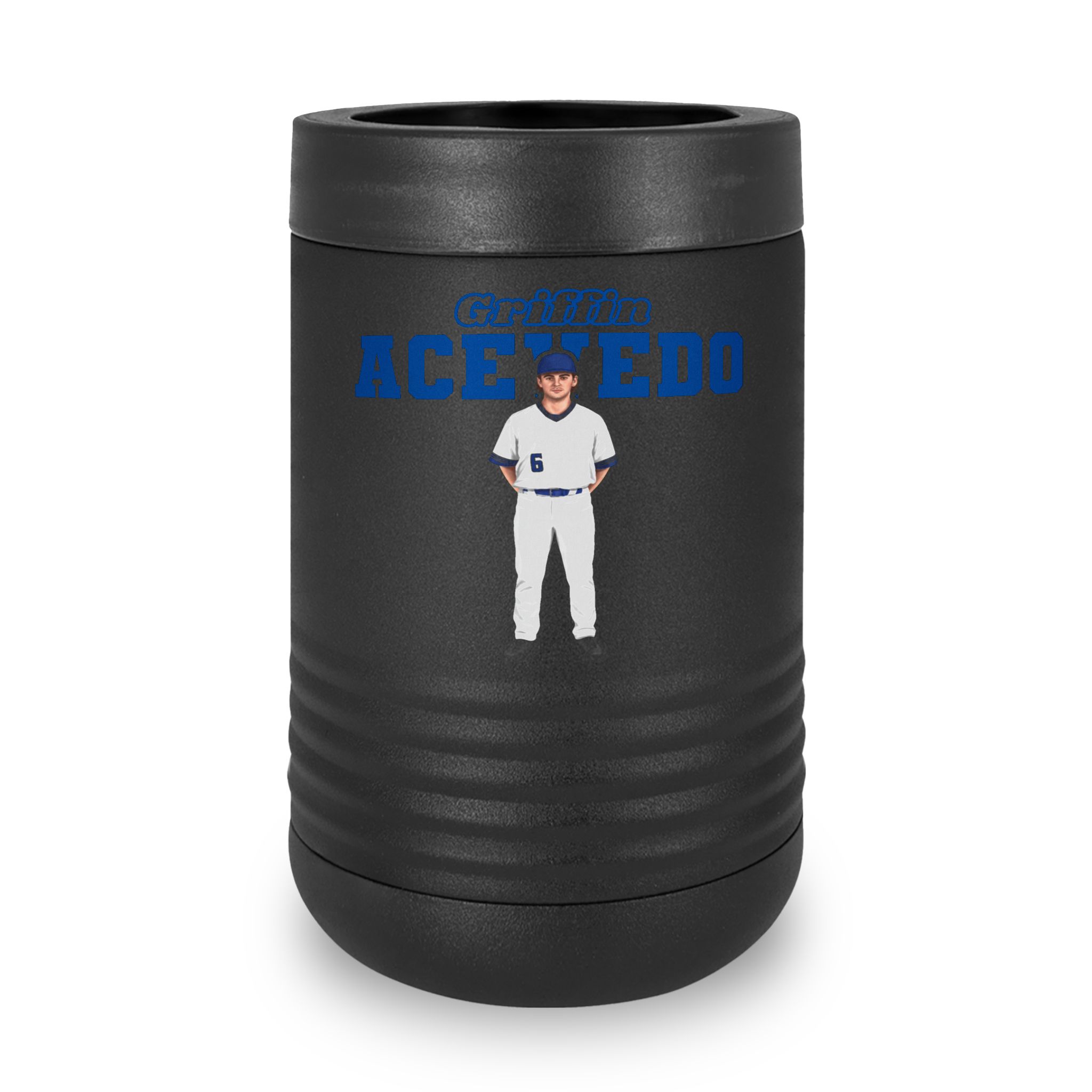 Stainless Can Cooler — character_name_arch in Black