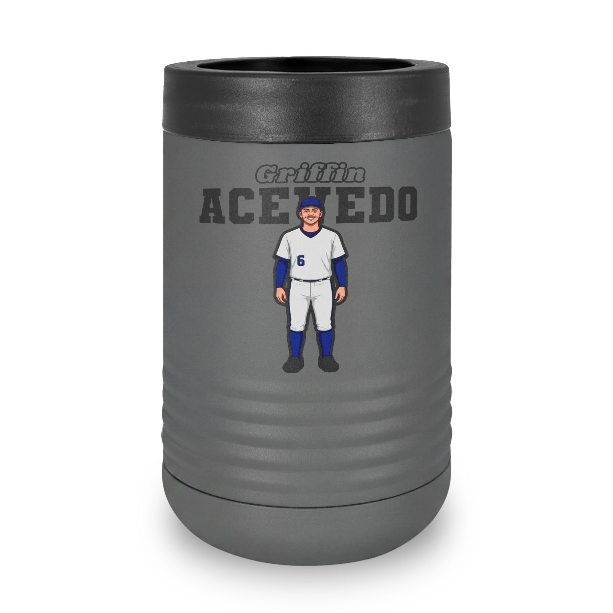 Stainless Can Cooler — character_name_arch in Grey