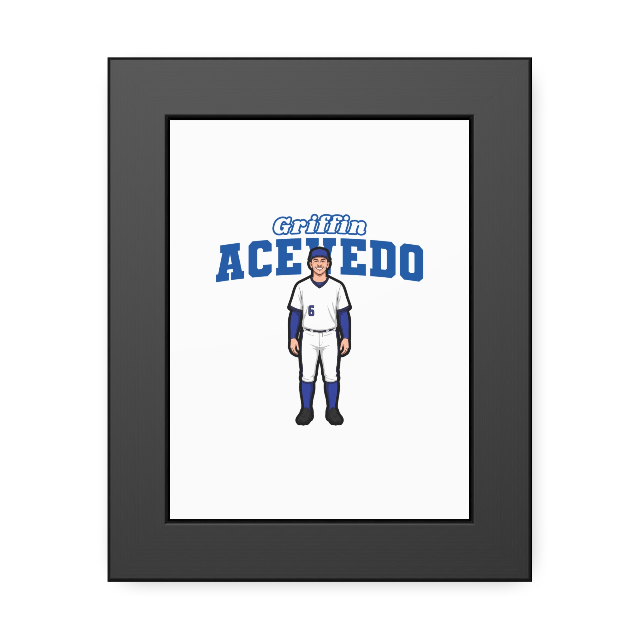 Framed Poster — character_name_arch in Black