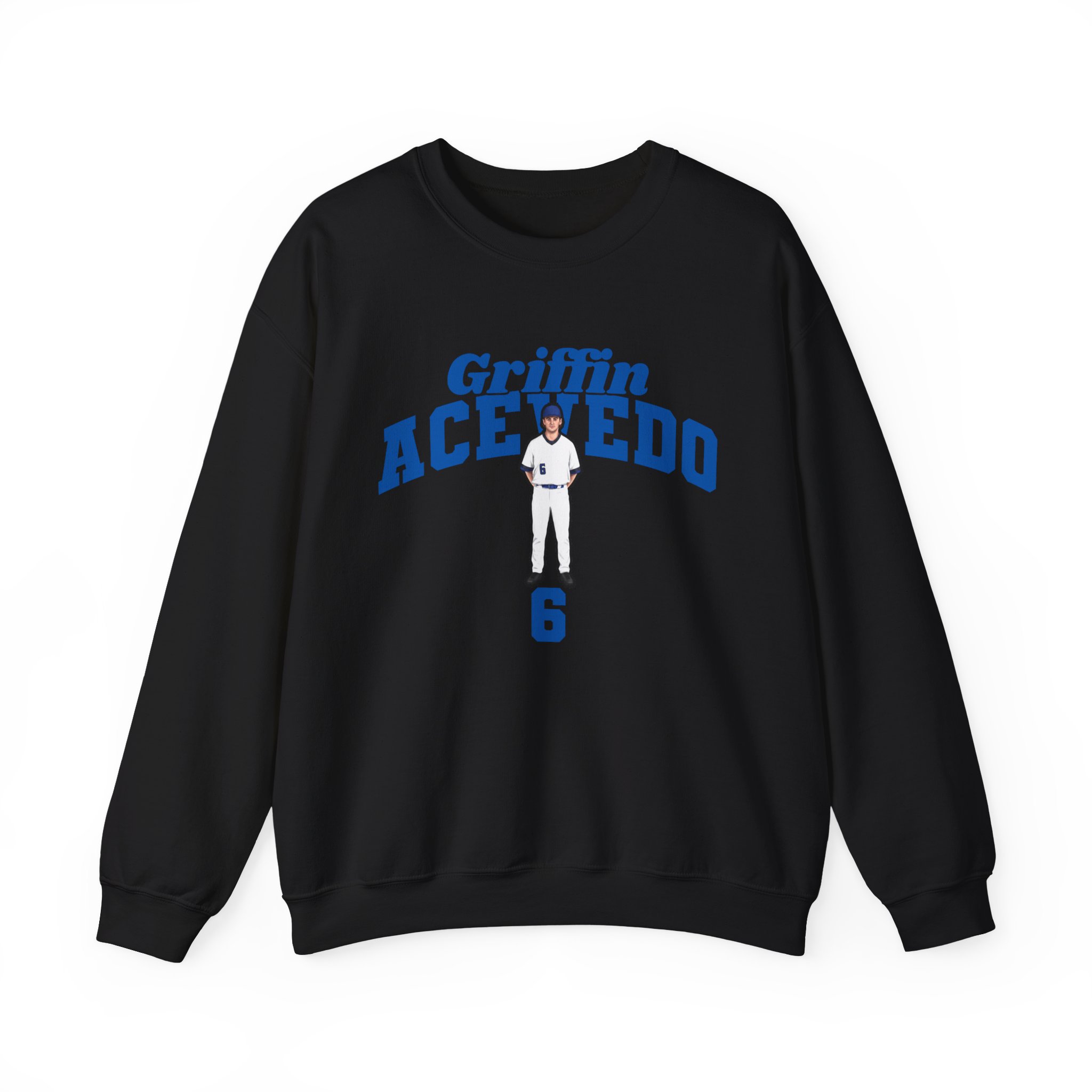 Crewneck Sweatshirt — character_signature_arch in Black