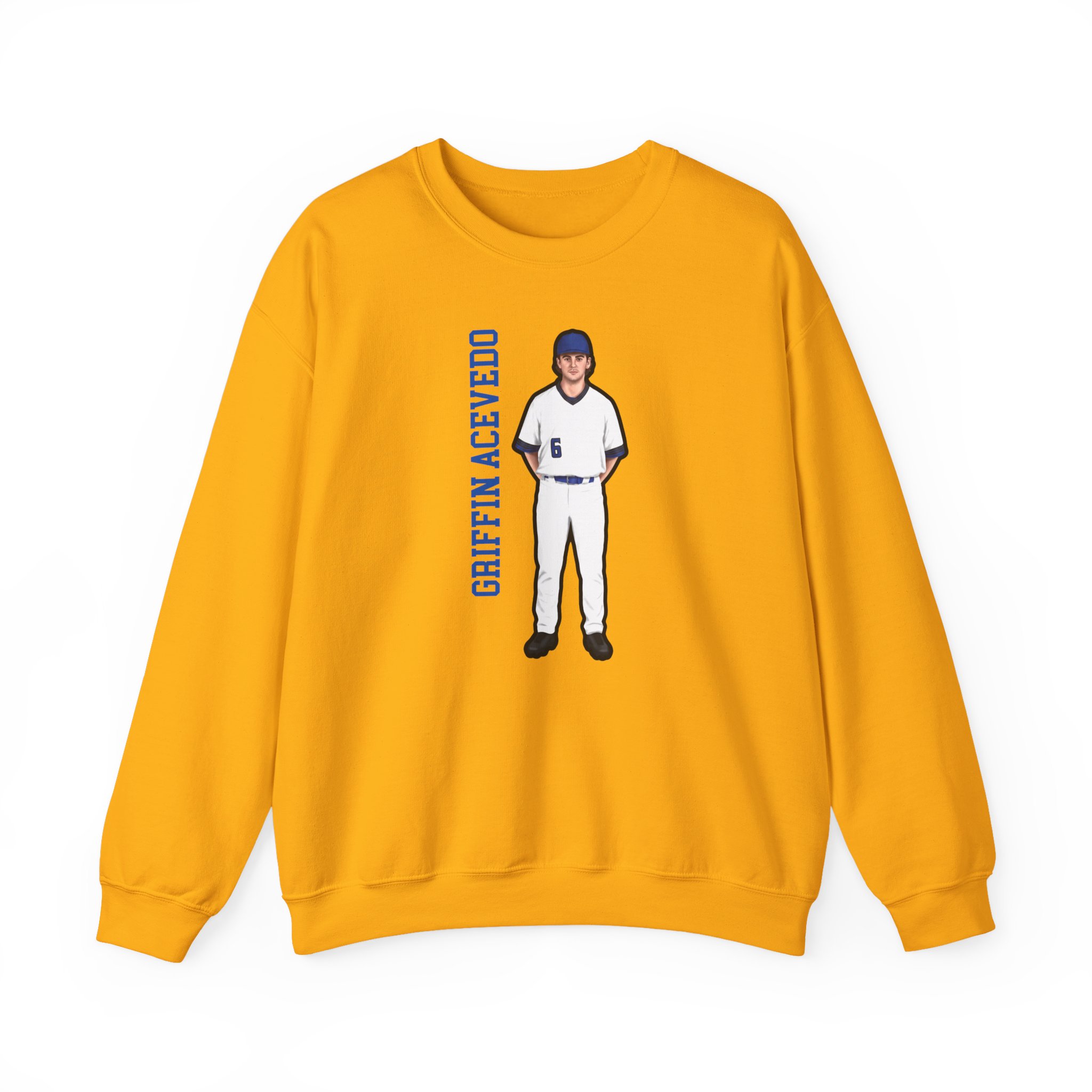 Crewneck Sweatshirt — character_name_vertical in Gold