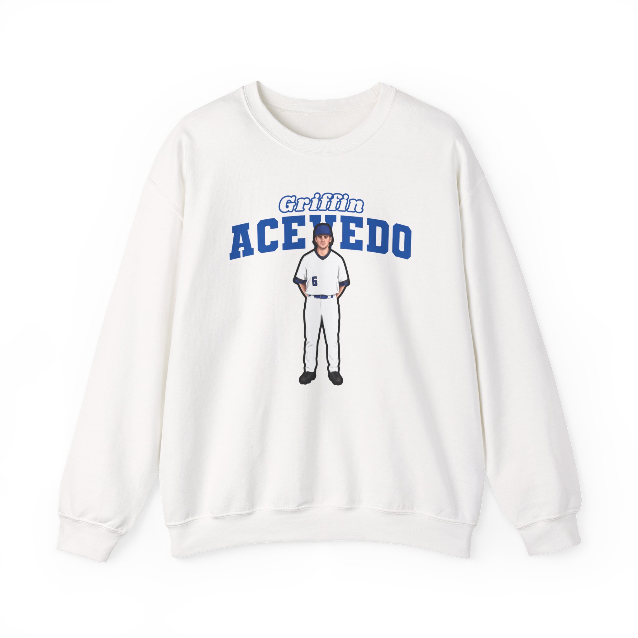 Crewneck Sweatshirt — character_name_arch in White