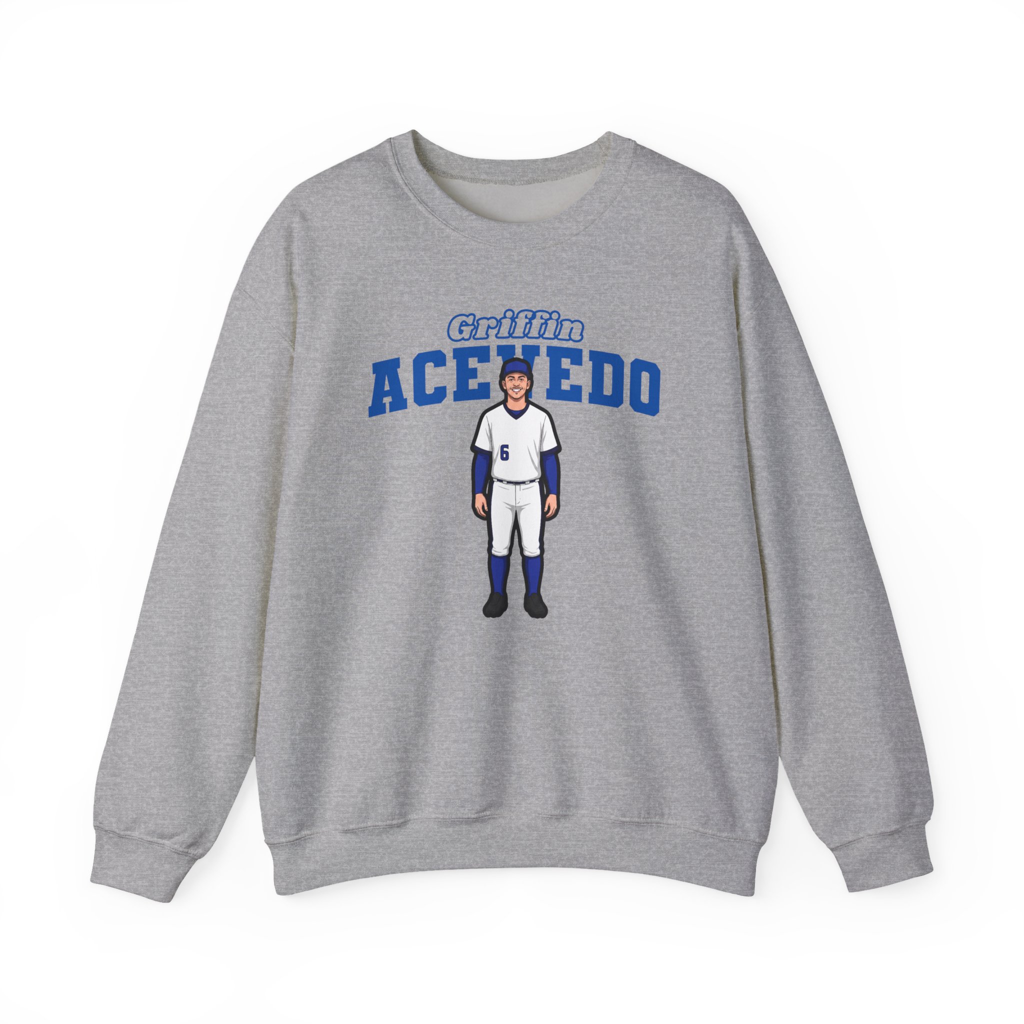 Crewneck Sweatshirt — character_name_arch in Grey