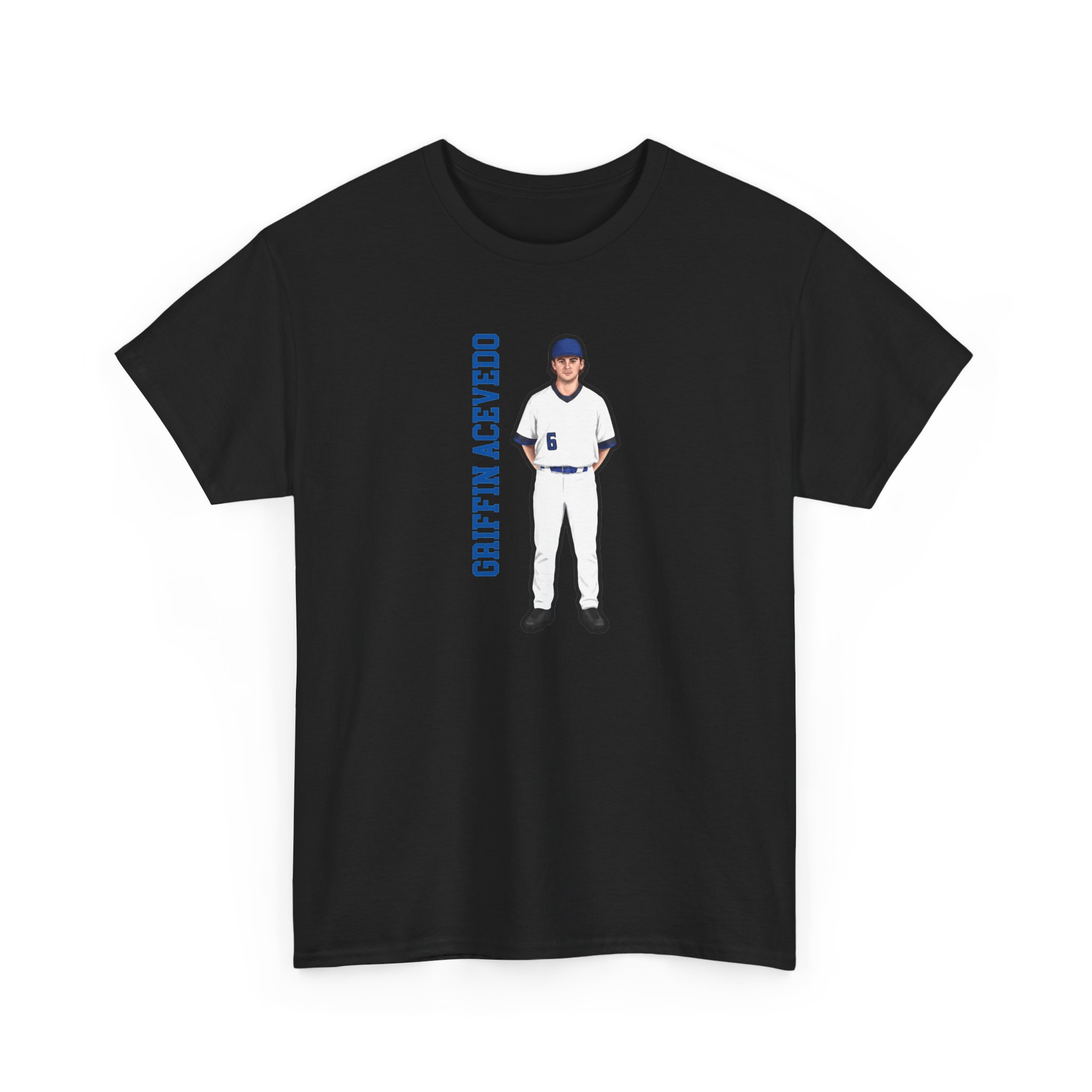 Tee — character_name_vertical in Black