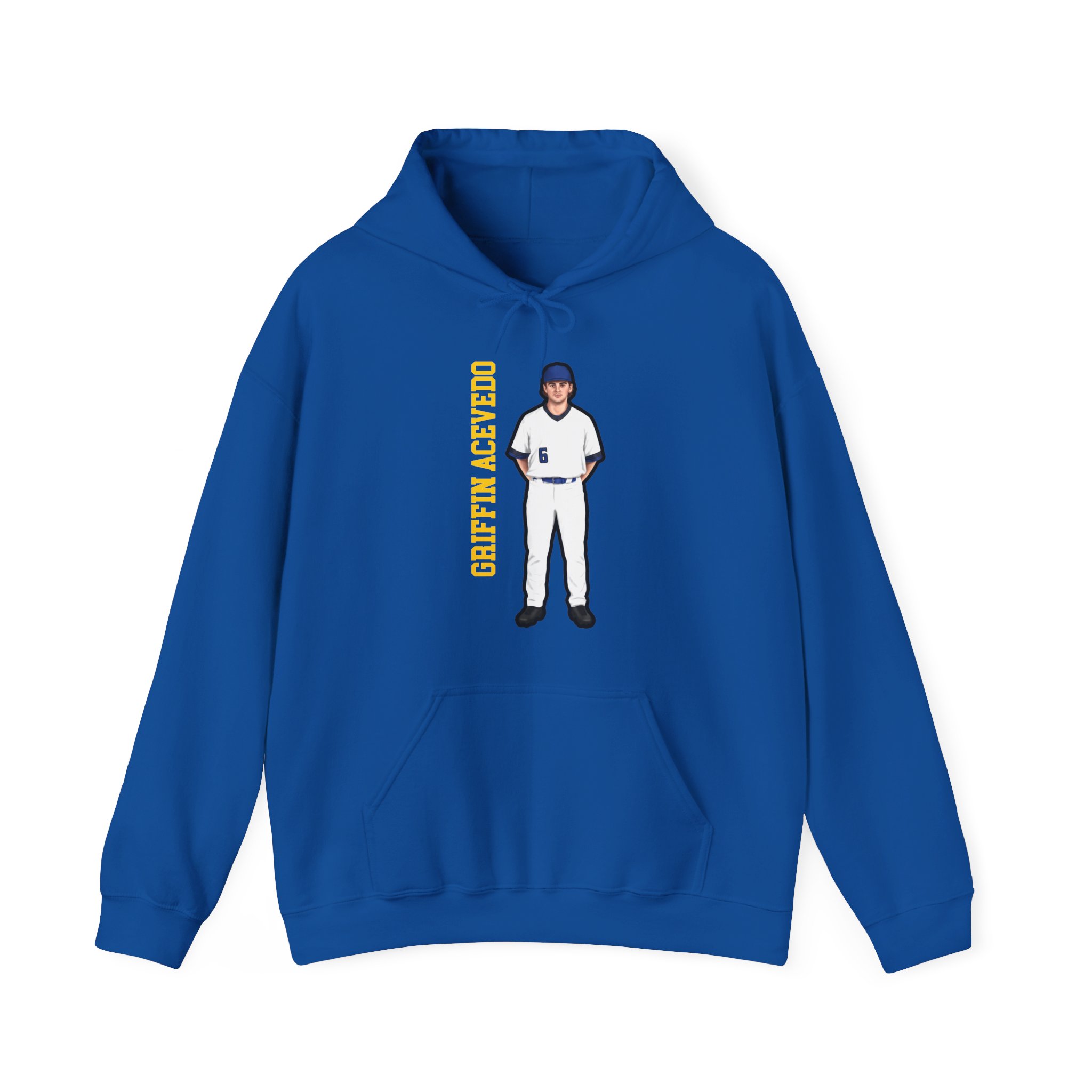 Hoodie — character_name_vertical in Royal