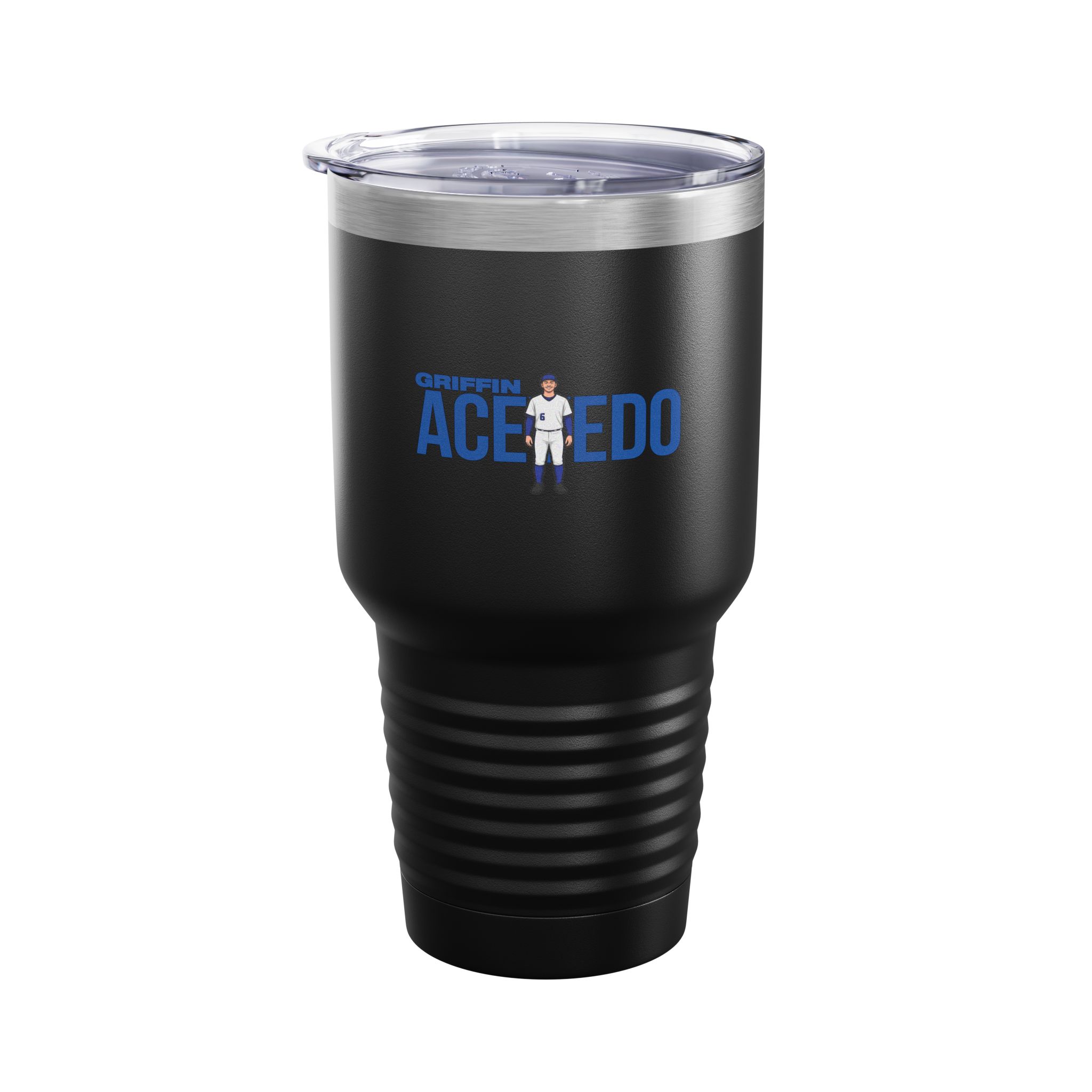 30oz Tumbler — character_player_name in Black