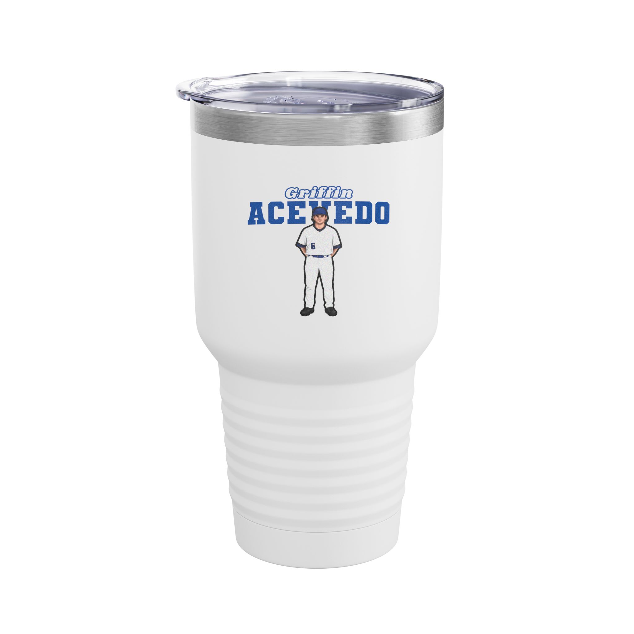 30oz Tumbler — character_name_arch in White