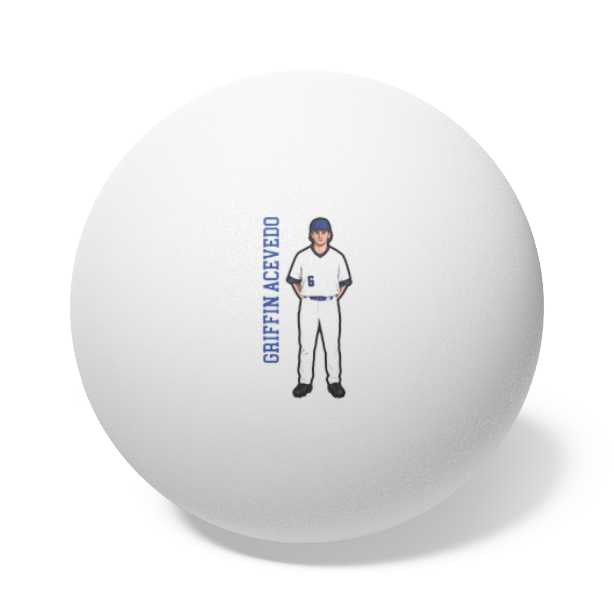 Ping Pong Balls, 6 pcs — character_name_vertical in White