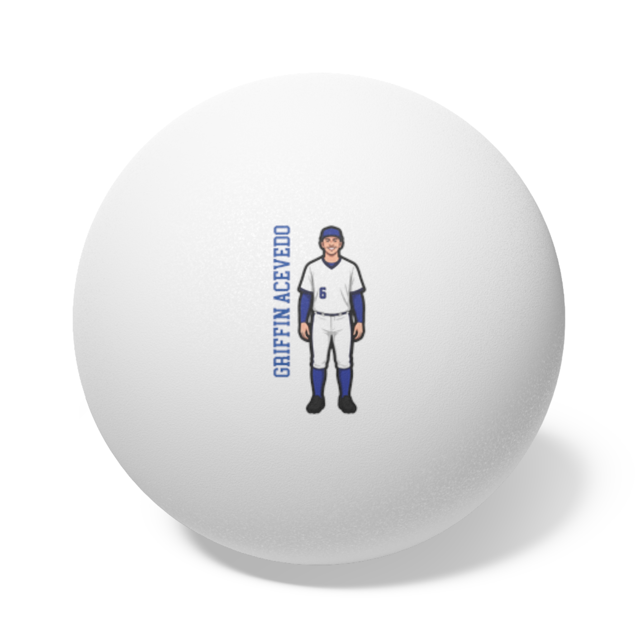 Ping Pong Balls, 6 pcs — character_name_vertical in White