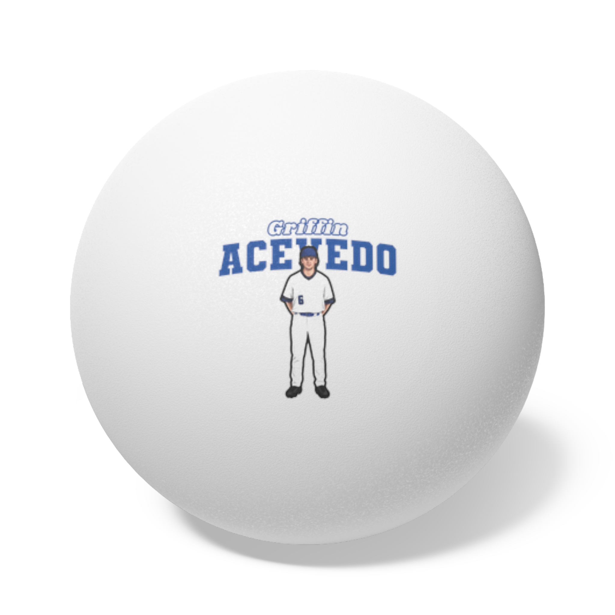 Ping Pong Balls, 6 pcs — character_name_arch in White