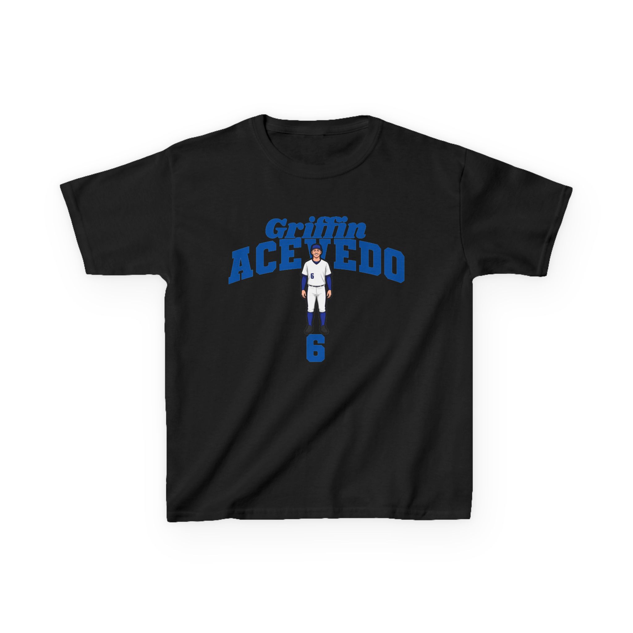 Youth Tee — character_signature_arch in Black