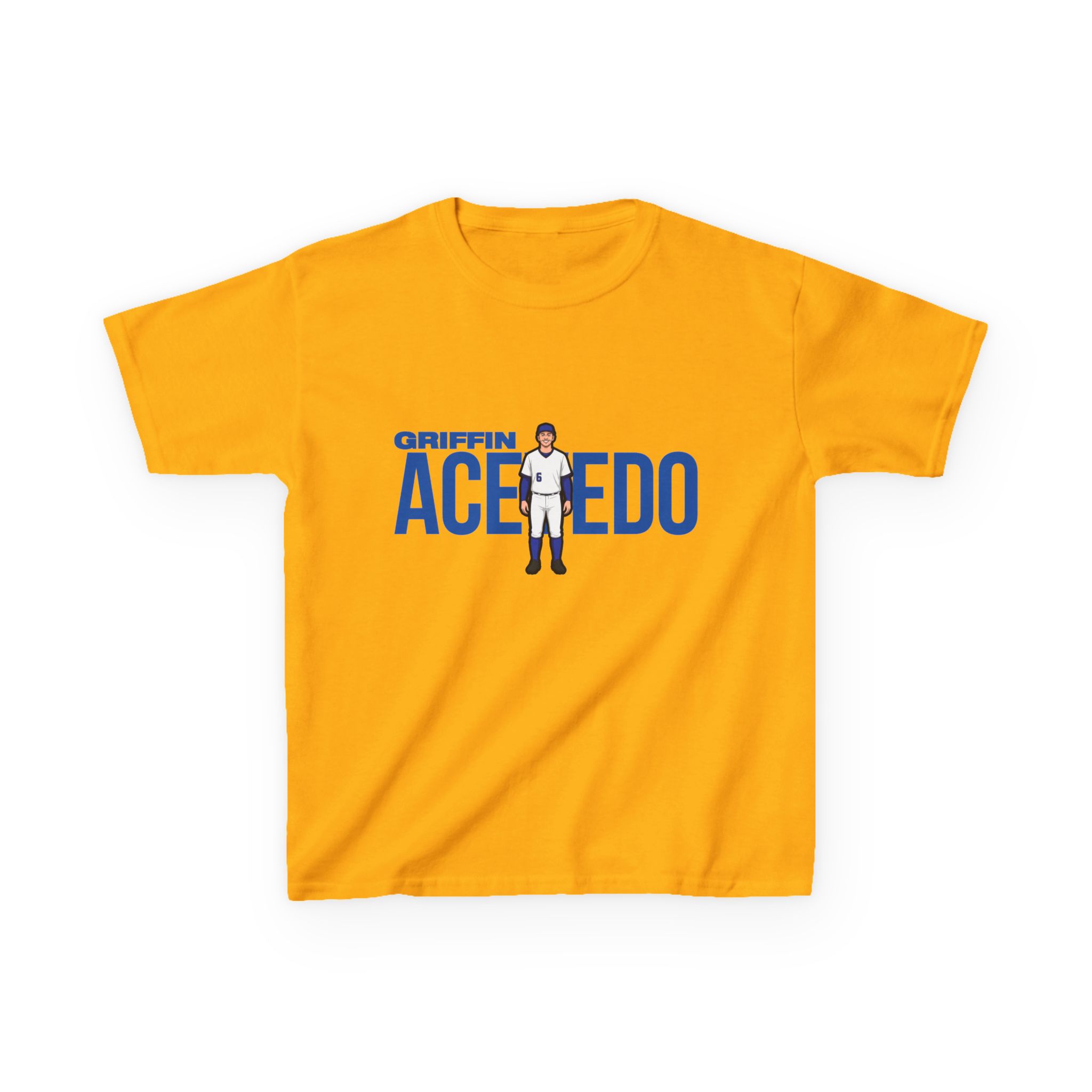 Youth Tee — character_player_name in Gold
