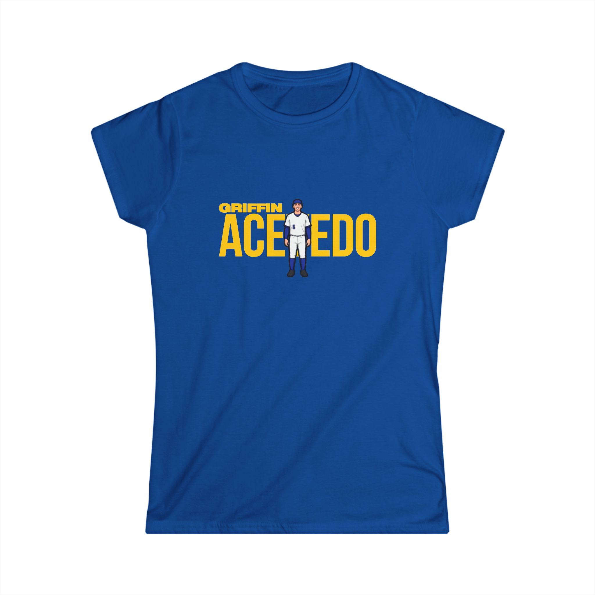 Women's Softstyle Tee — character_player_name in Royal