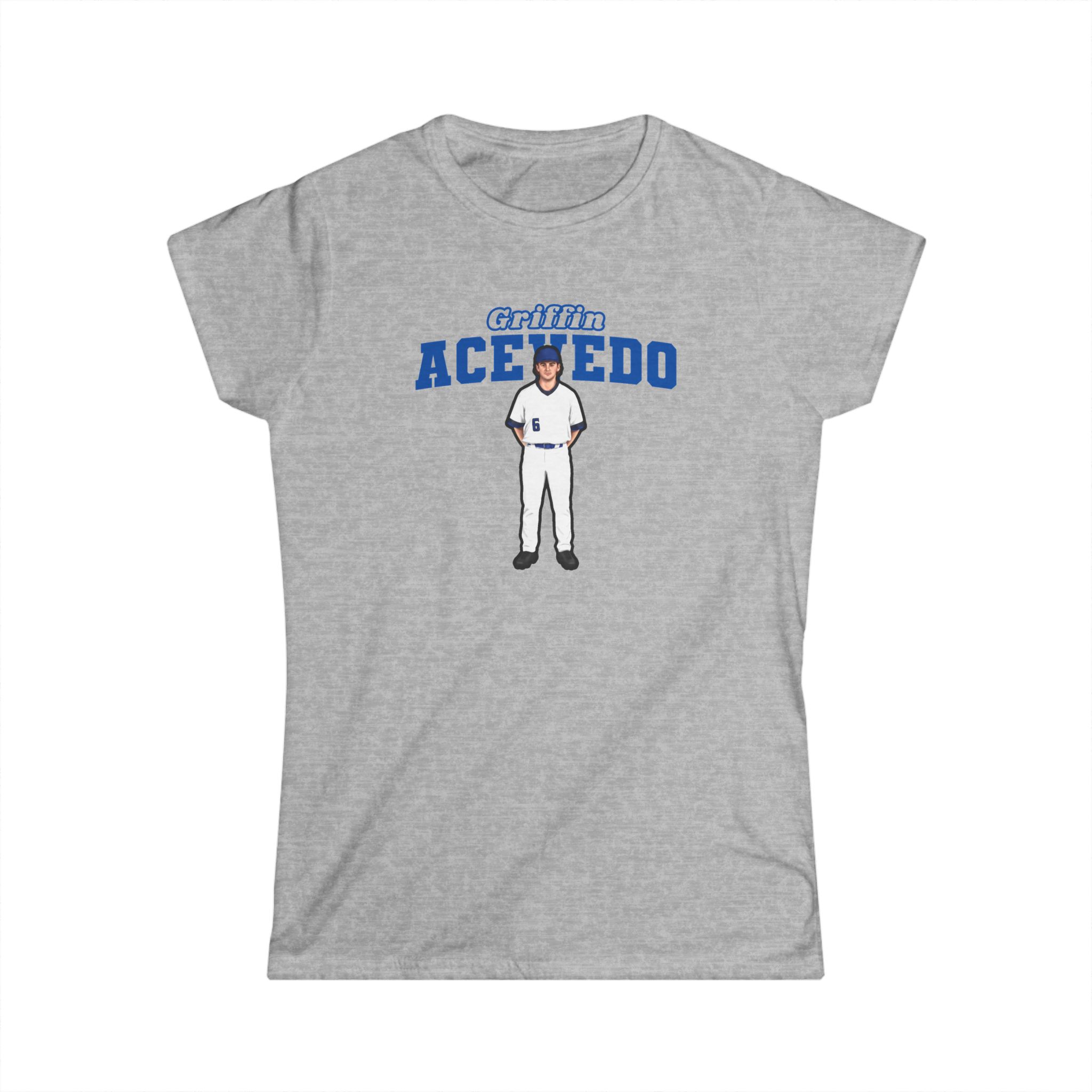 Women's Softstyle Tee — character_name_arch in Grey