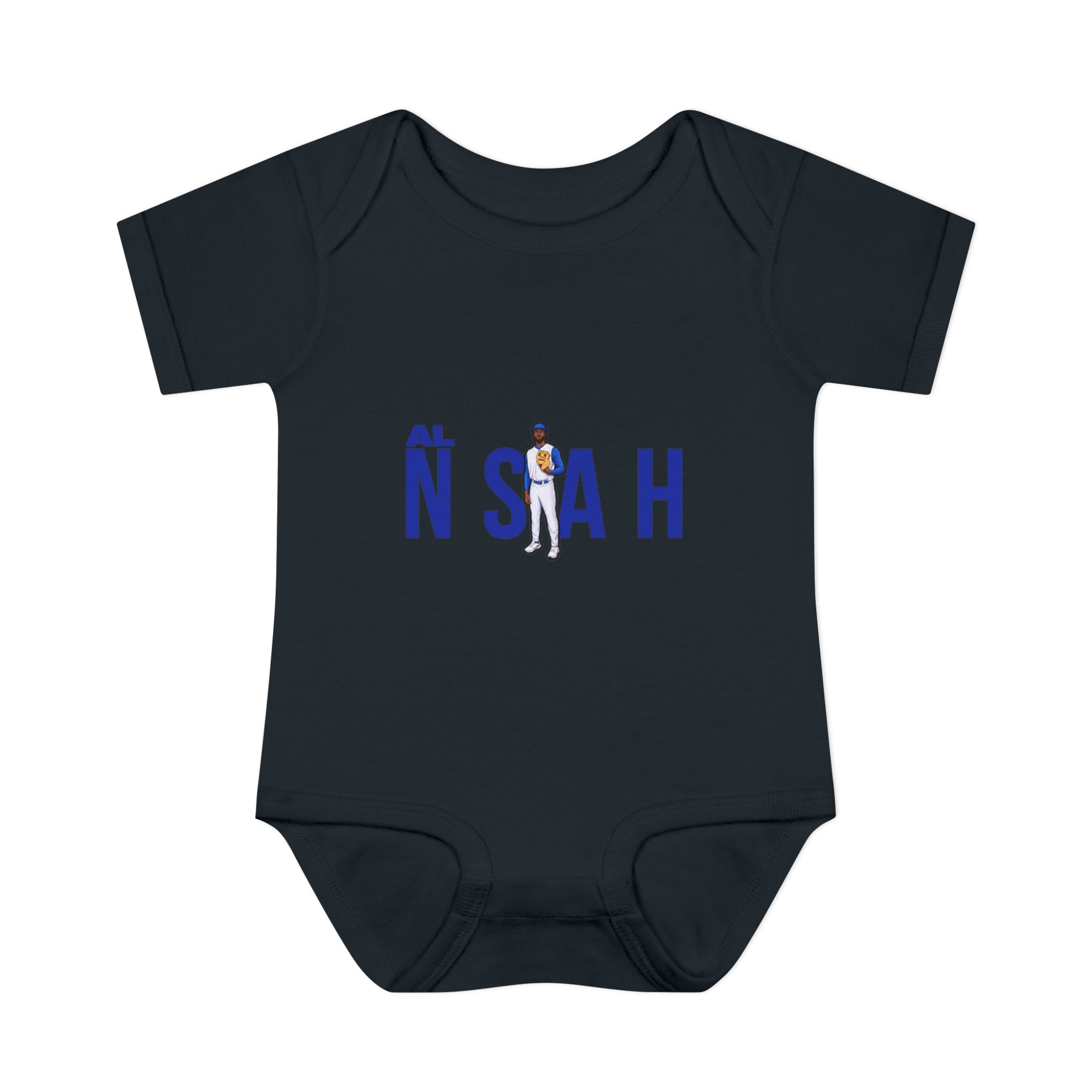 Baby Onesie — character_player_name in Black