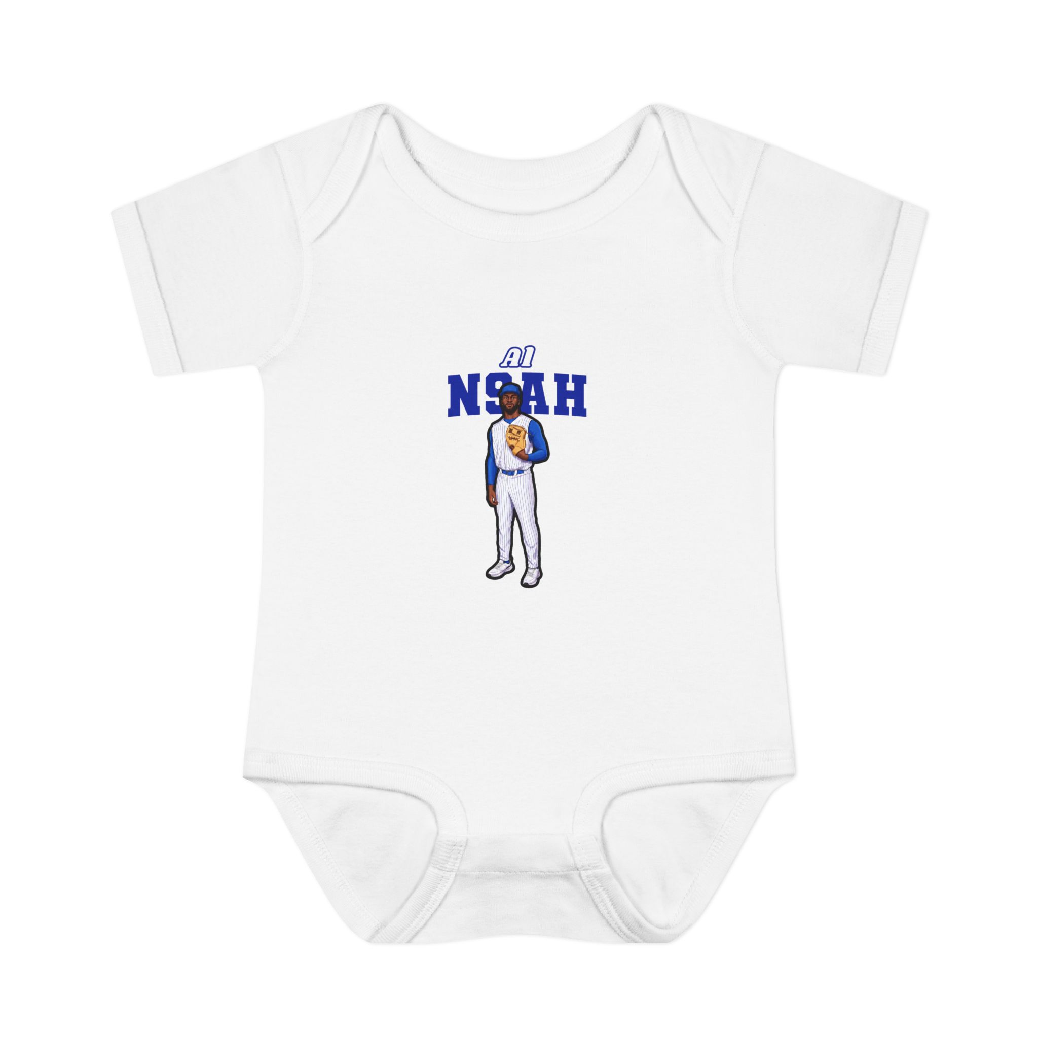 Baby Onesie — character_name_arch in White