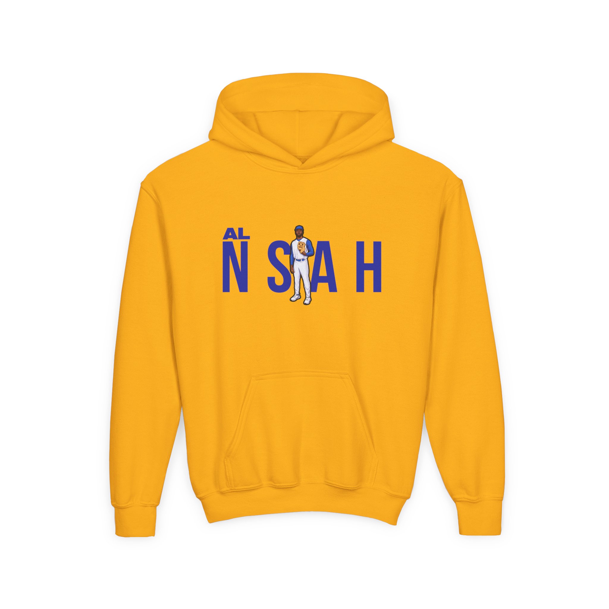 Youth Hoodie — character_player_name in Gold