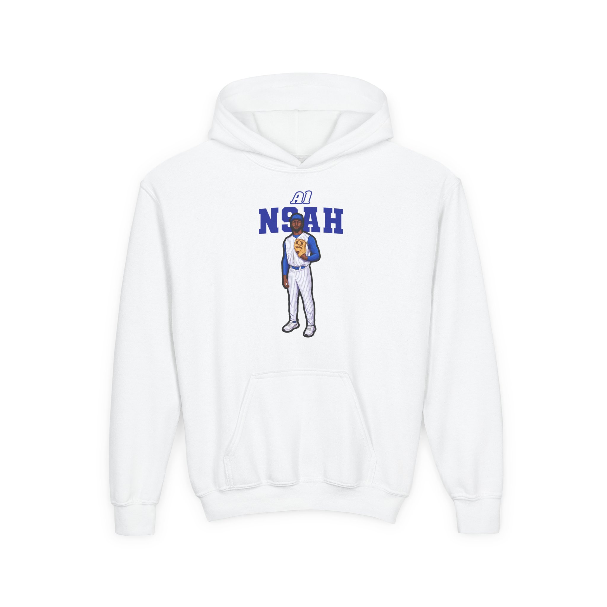 Youth Hoodie — character_name_arch in White