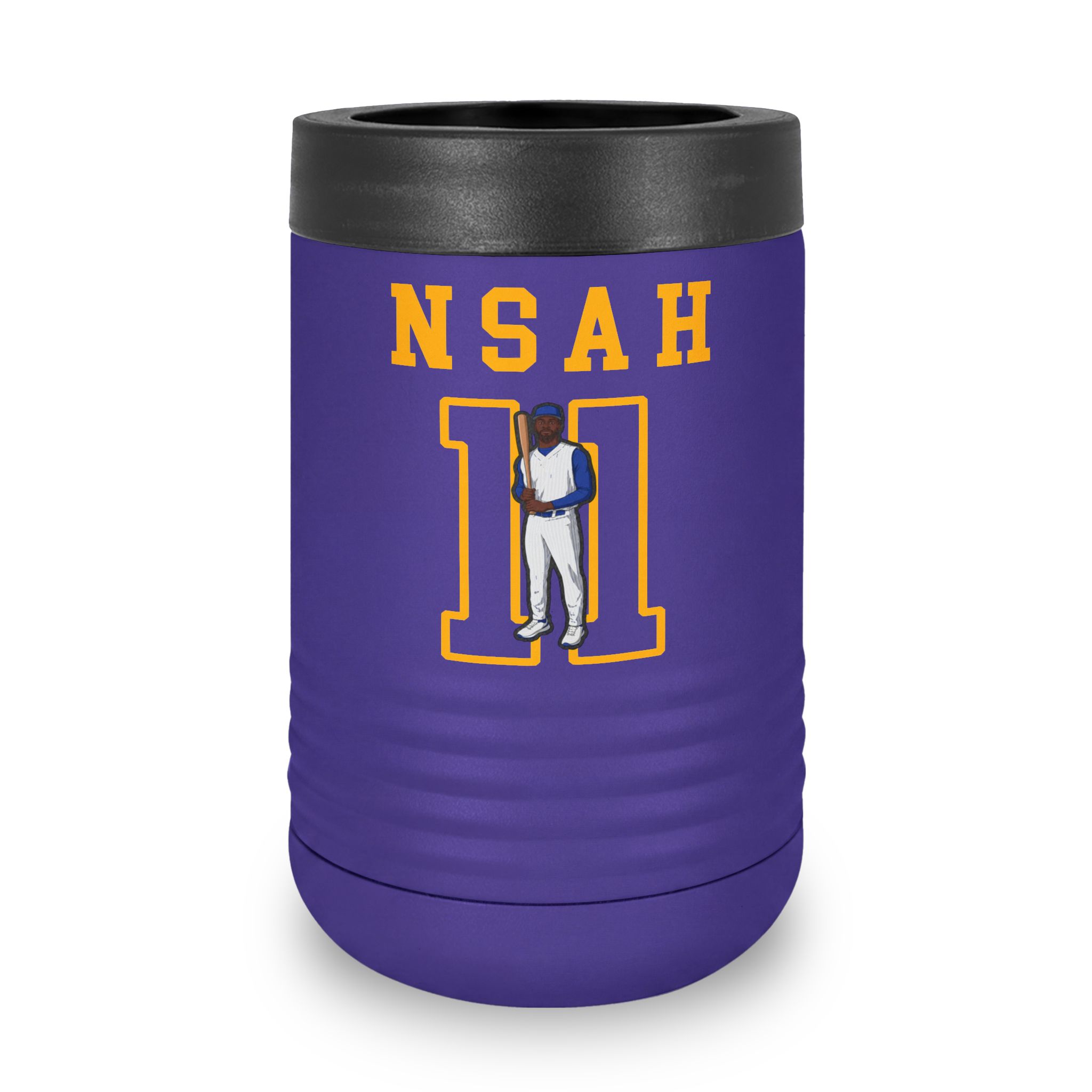 Stainless Can Cooler — character_shirsey in Purple