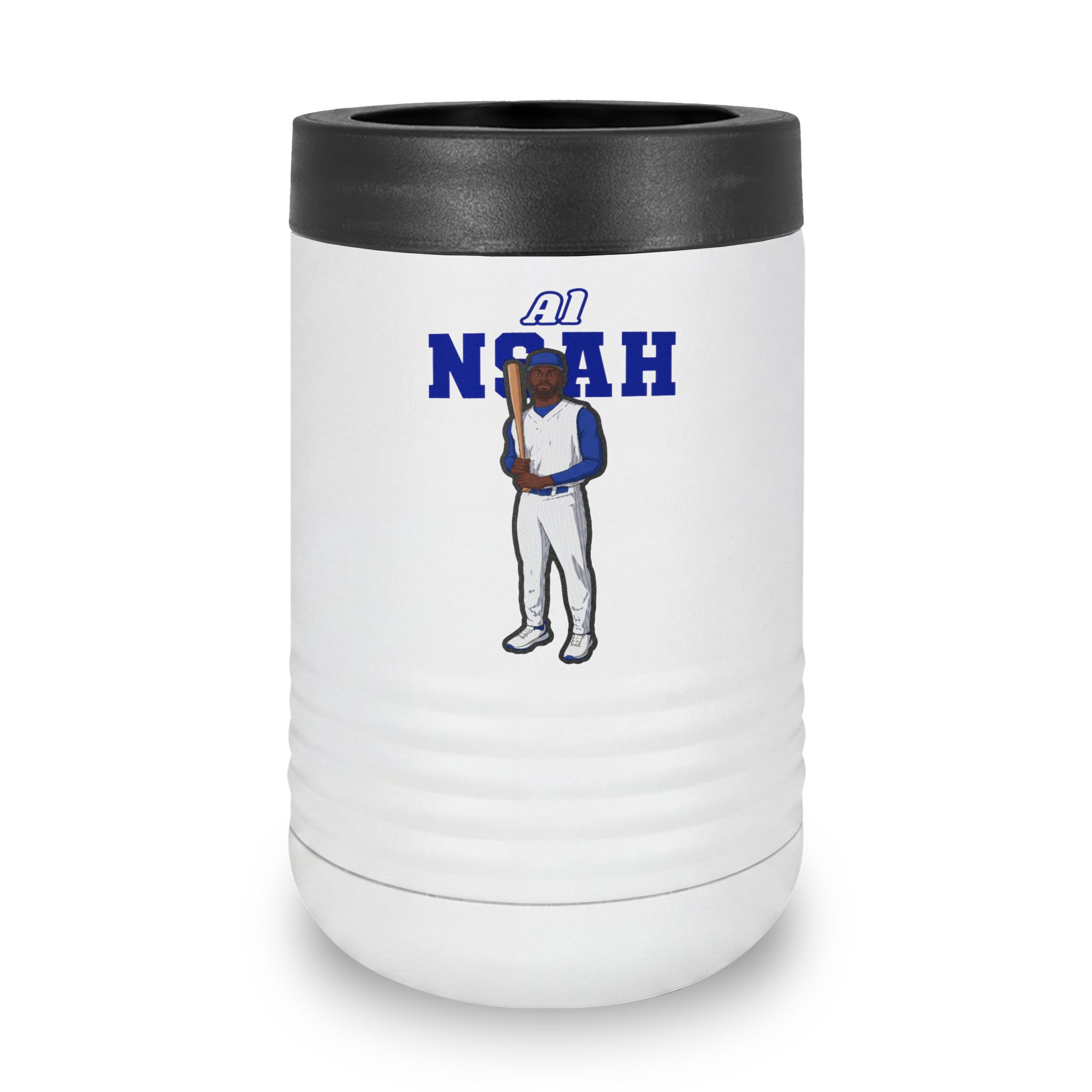 Stainless Can Cooler — character_name_arch in White