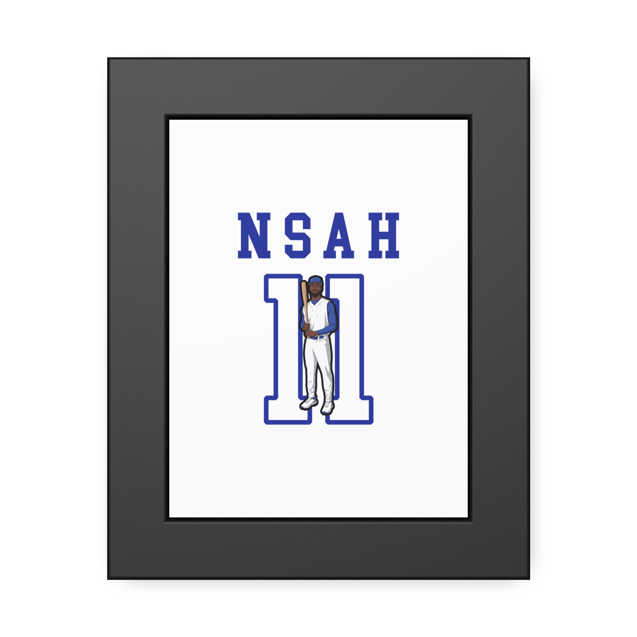 Framed Poster — character_shirsey in Black